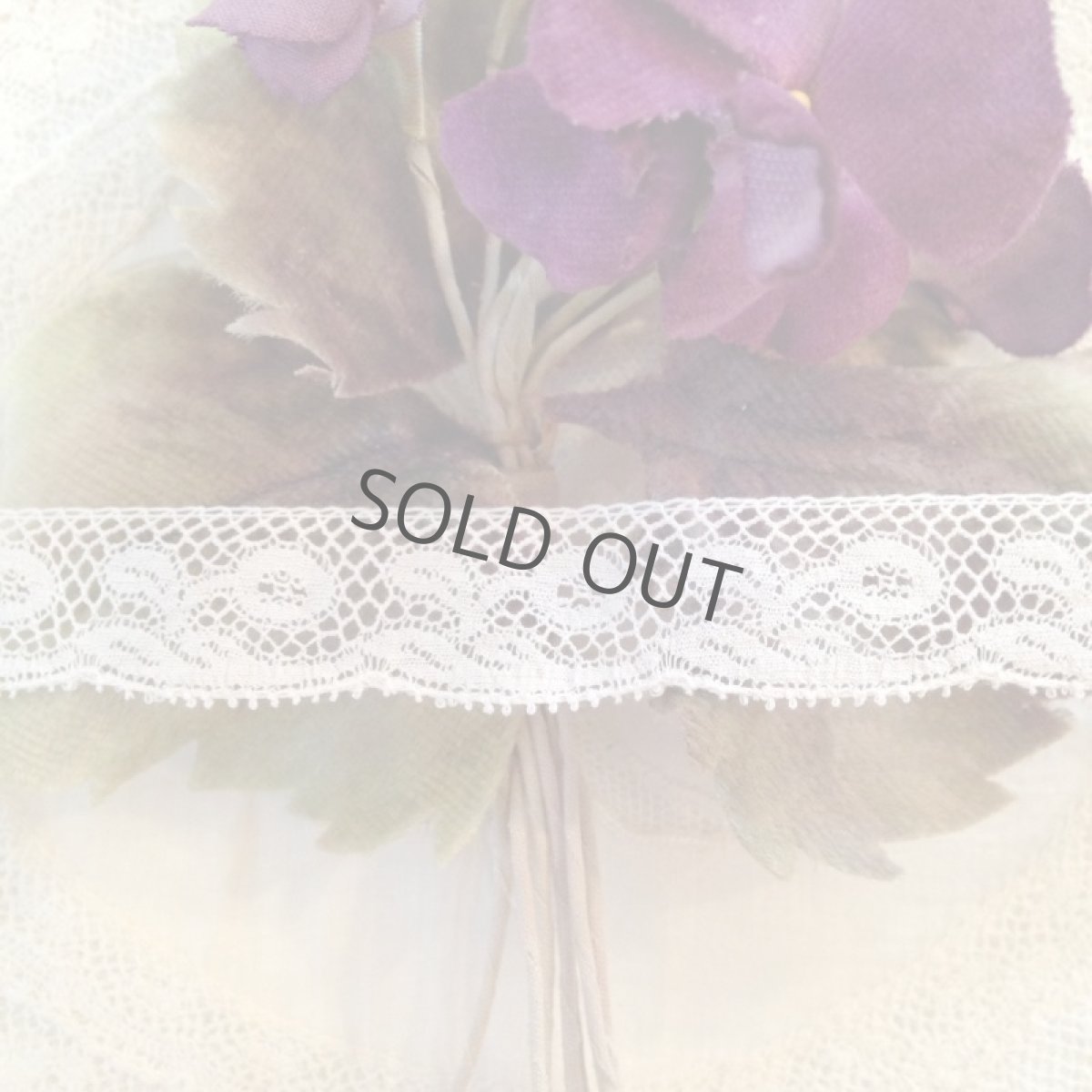 画像3: フランス ヴィンテージ レース オフホワイト (3)