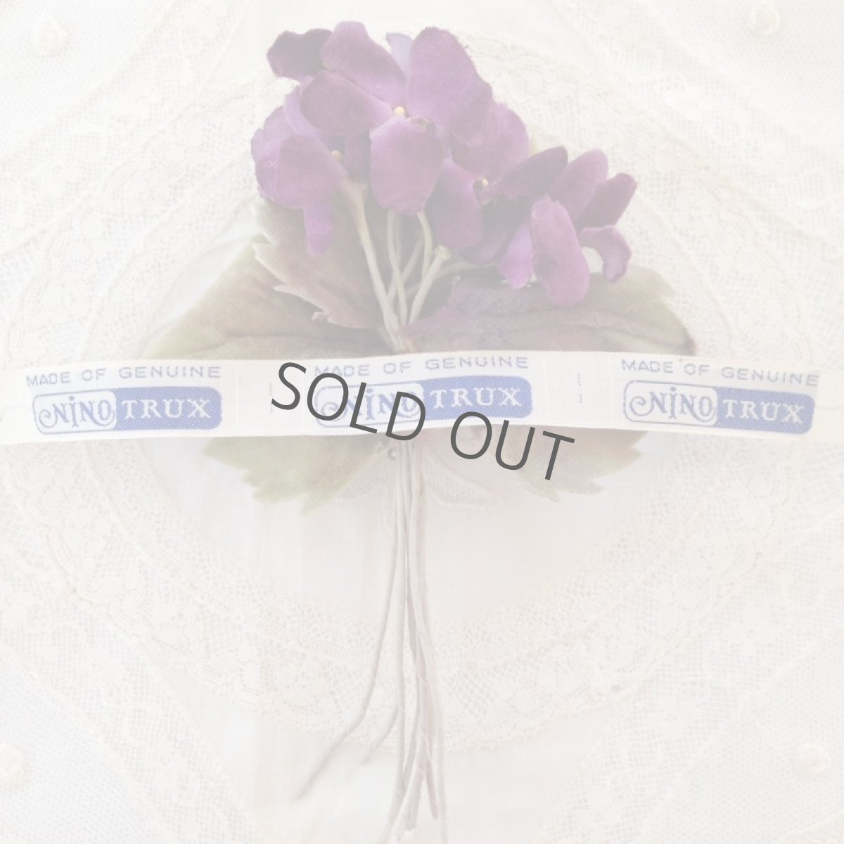 画像2: フランス 布タグ ヴィンテージ 生成 ブルー ３枚セット (2)