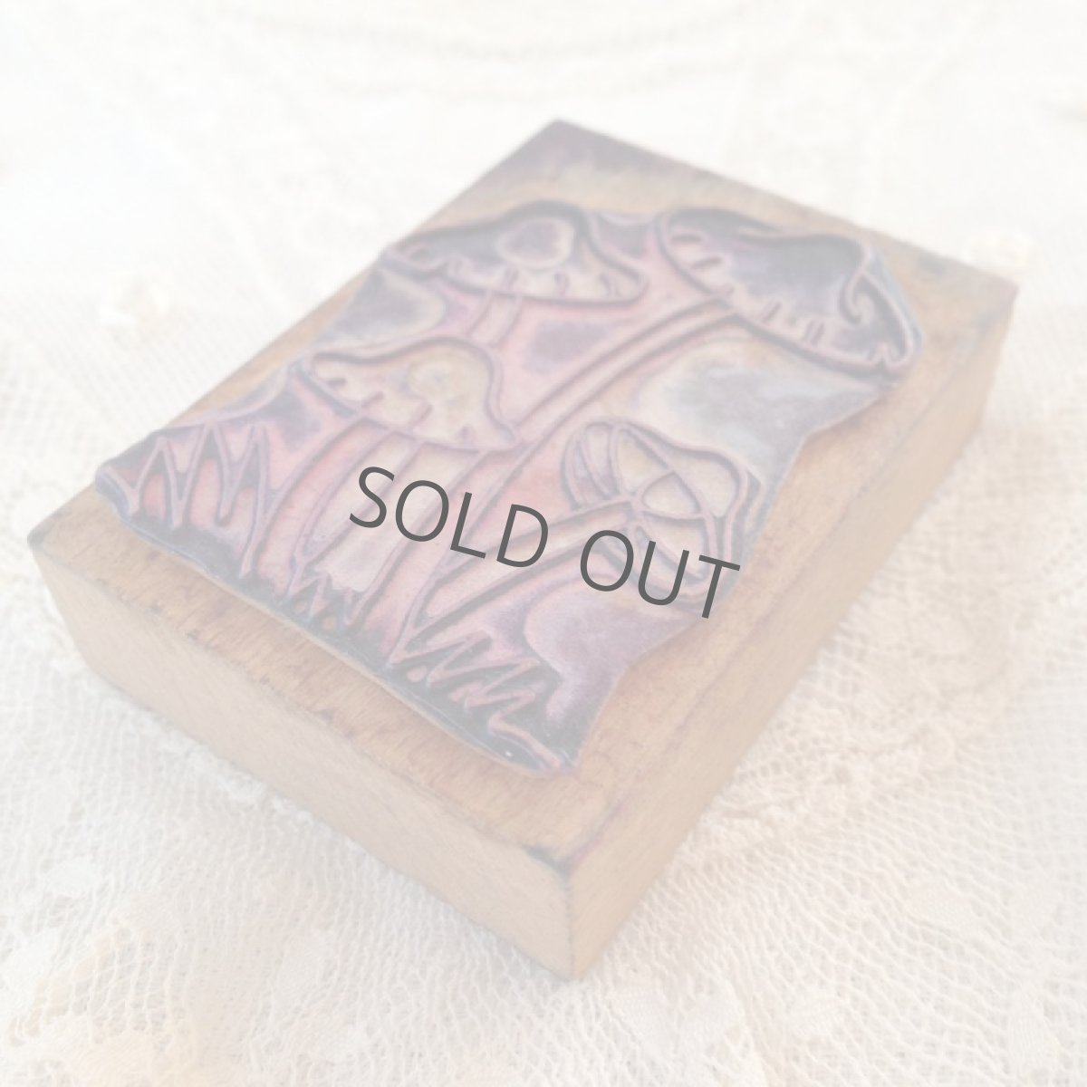 画像4: フランス きのこ スタンプ 状態良 (4)