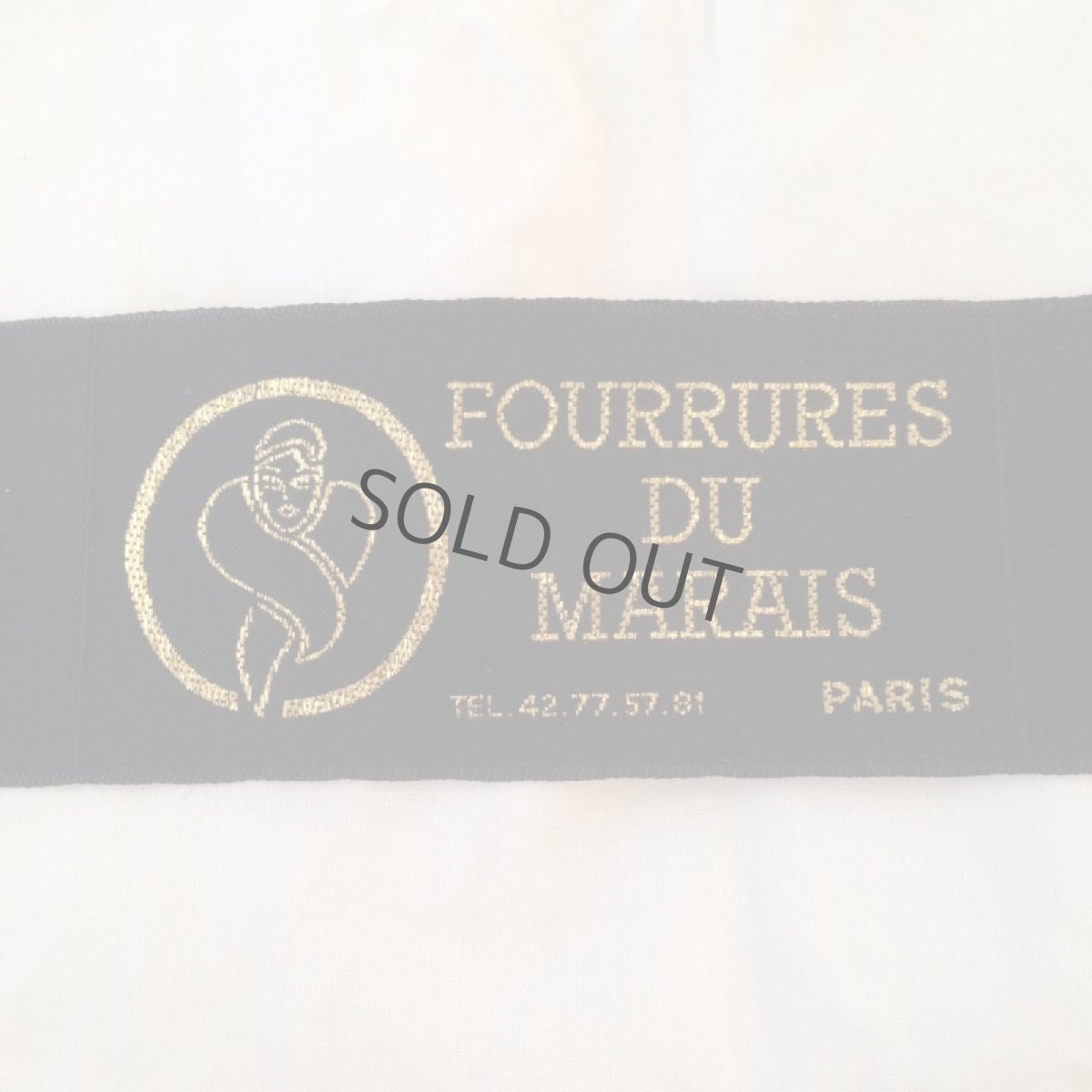 画像2: ＊完売＊フランス 布タグ ヴィンテージ マダム 黒ゴールド ３枚セット (2)