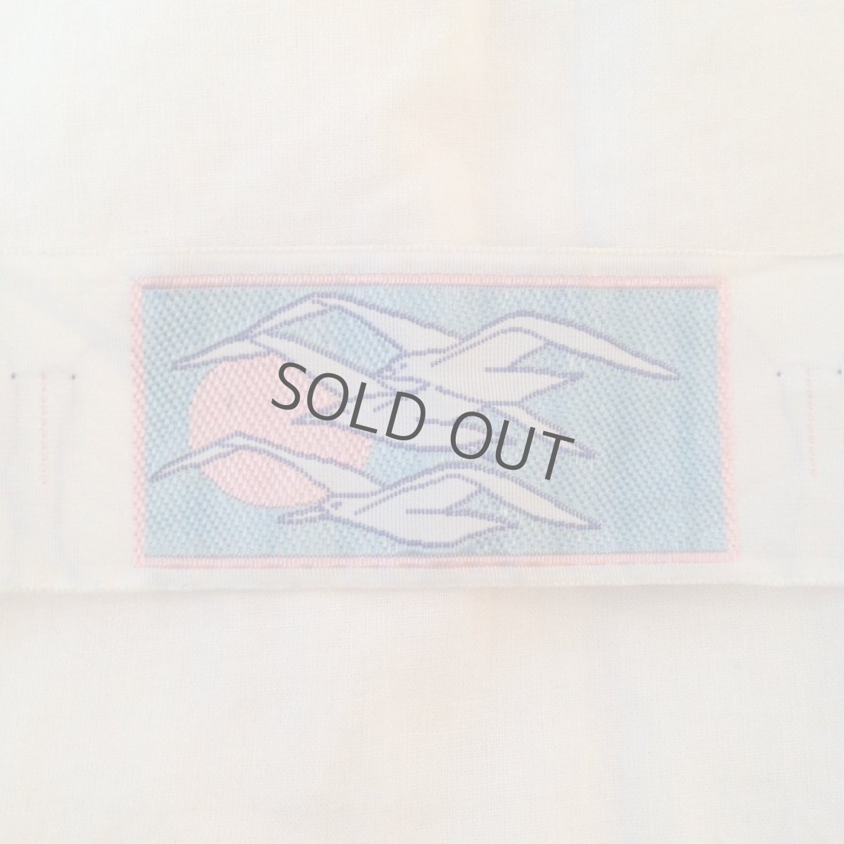 画像2: フランス 布タグ ヴィンテージ カモメ 水色ピンク ３枚セット (2)