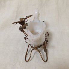 画像3: フランス ミルクガラス 飾り 小物入れ 鳥 (3)