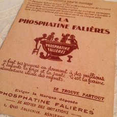画像4: フランス 広告 カード LA PHOSPHATINE FALIÈRES 女性とお魚 (4)