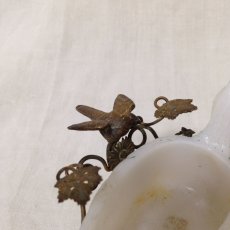 画像7: フランス ミルクガラス 飾り 小物入れ 鳥 (7)