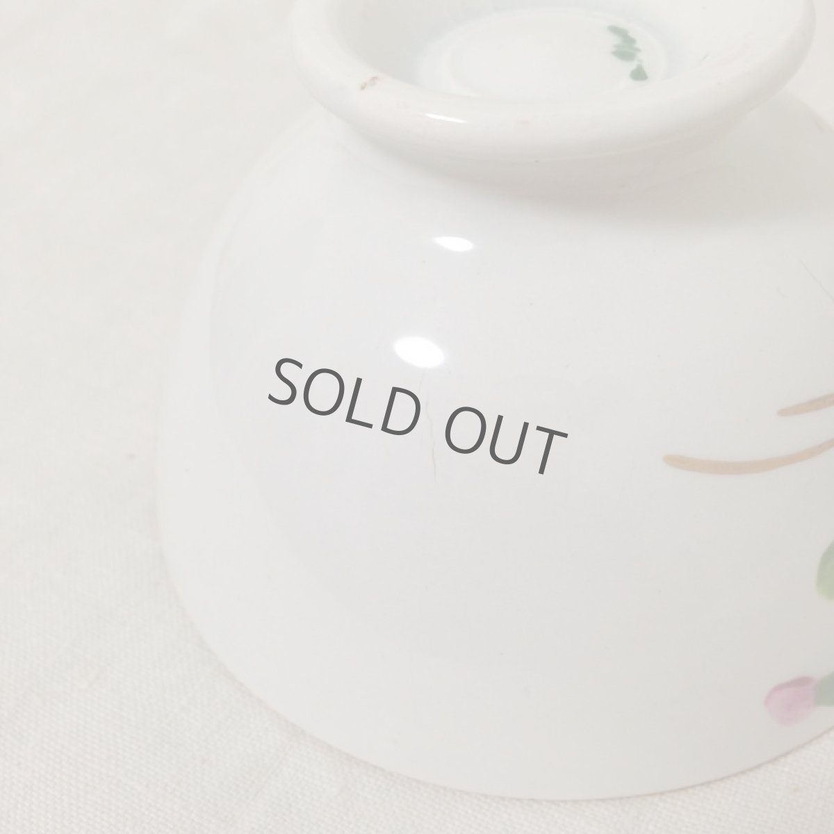 画像9: フランス カフェオレボウル 薔薇 金彩 (9)