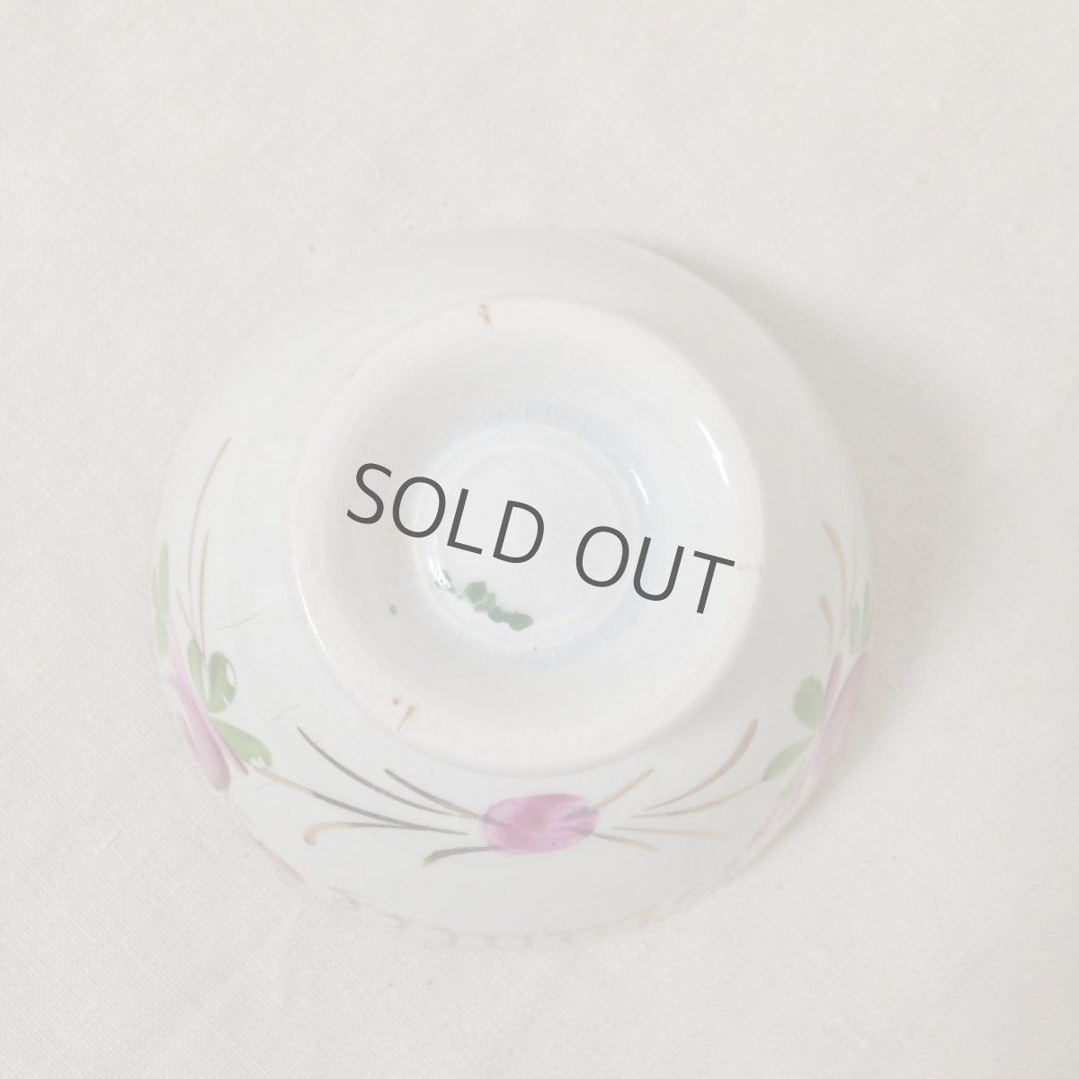 画像5: フランス カフェオレボウル 薔薇 金彩 (5)