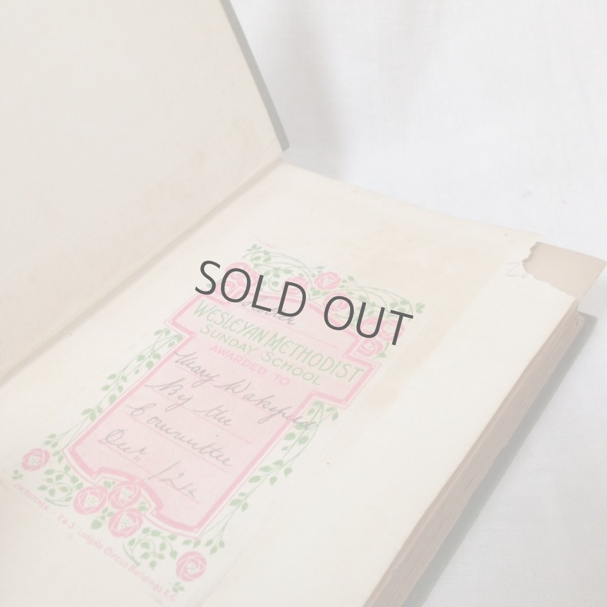 画像7: イギリス 本 グリーン 薔薇 植物モチーフ (7)