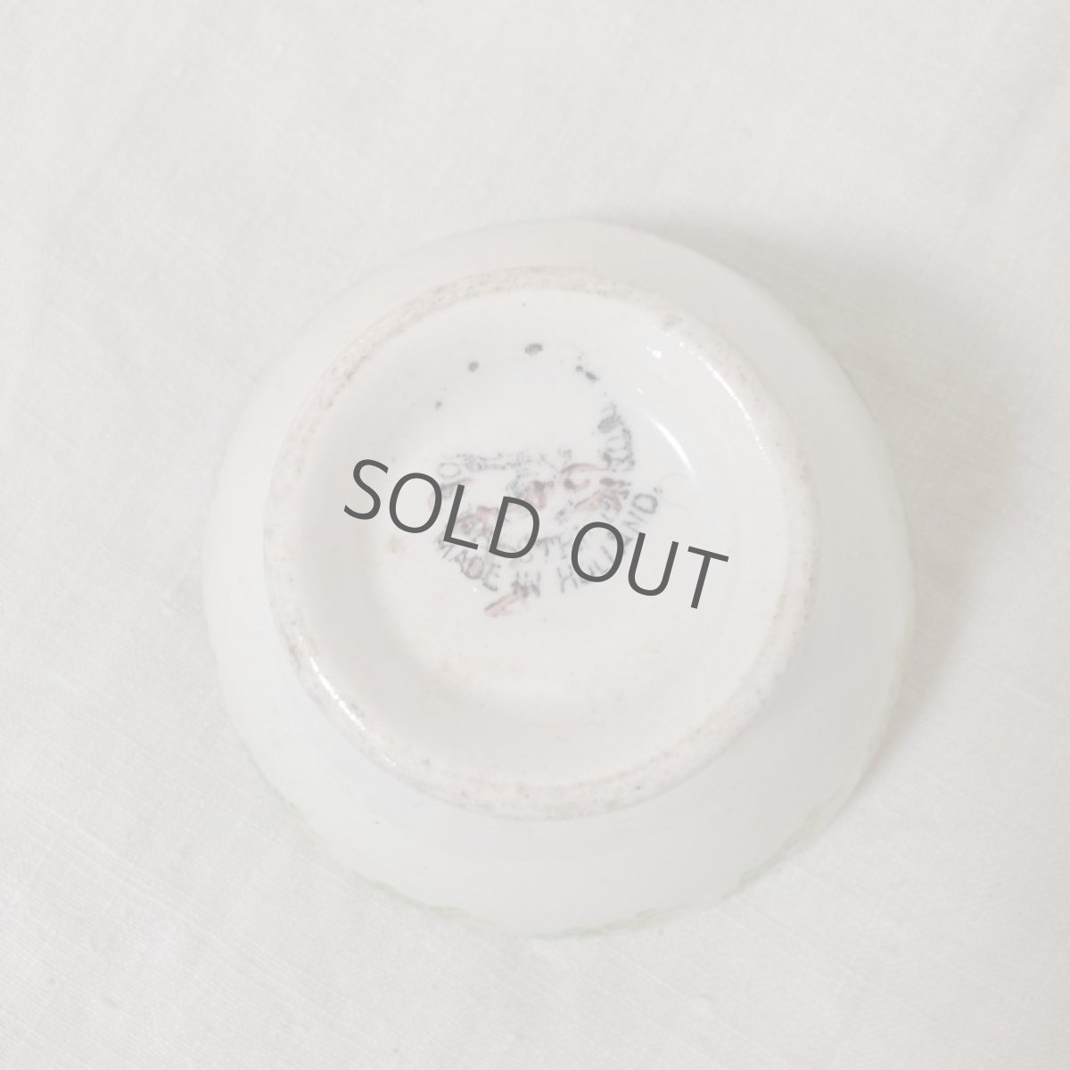 画像6: オランダ カフェオレボウル 鈴蘭 グリーン 金彩  (6)