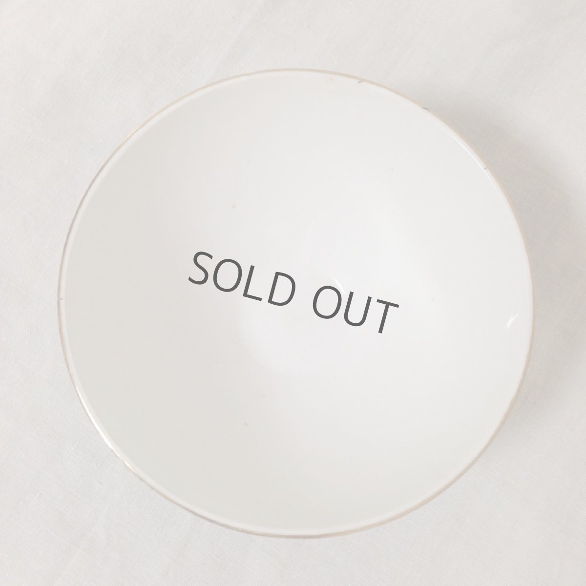 画像3: フランス カフェオレボウル 水色 金彩 シンプル  (3)