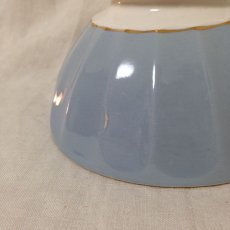 画像7: フランス カフェオレボウル 水色 金彩 シンプル  (7)