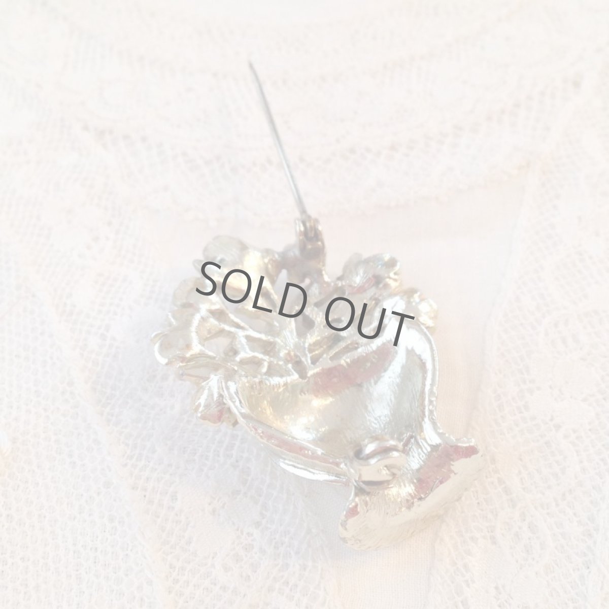 画像4: USA ブローチ 花かご イエロー © B.S.K. (4)