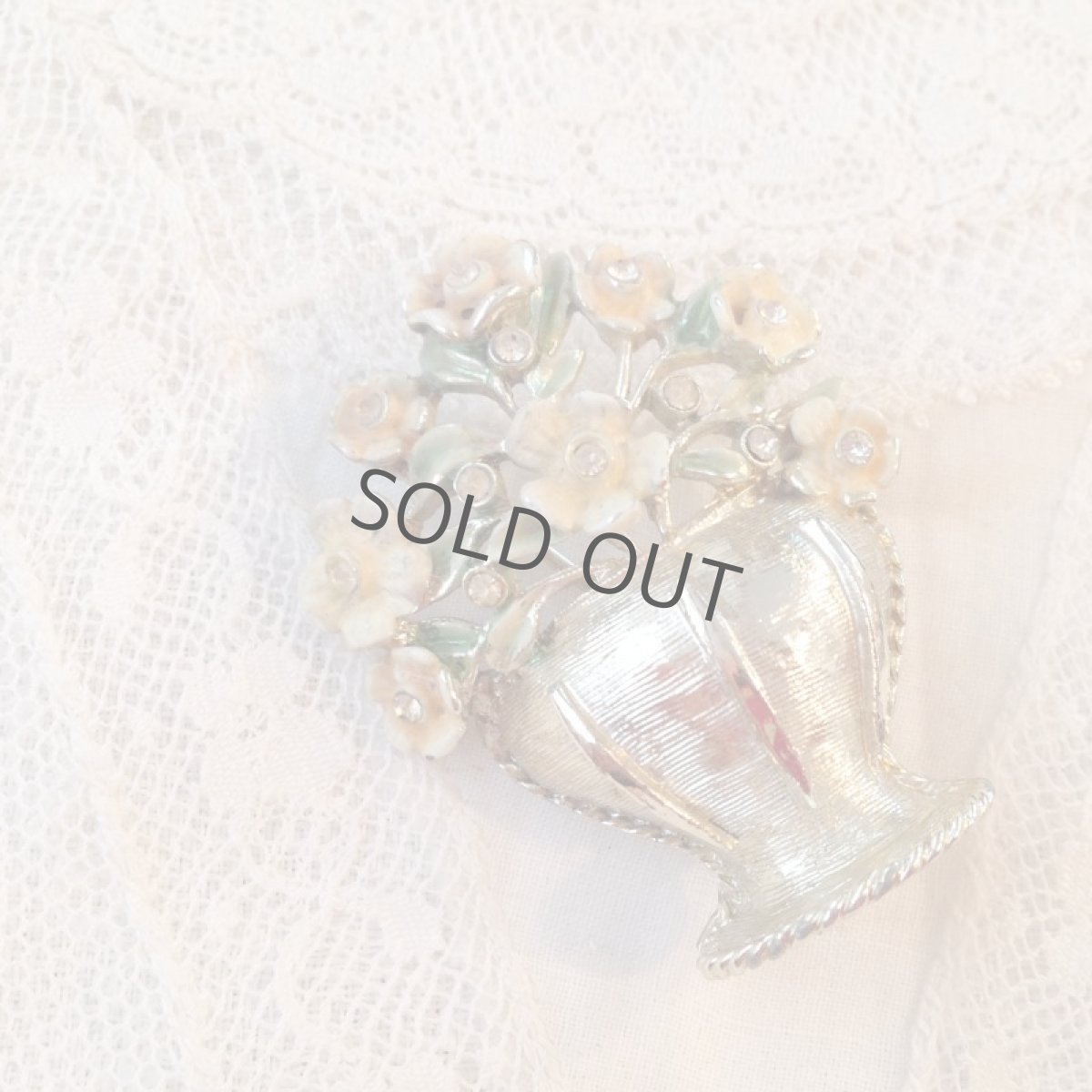 画像5: USA ブローチ 花かご イエロー © B.S.K. (5)