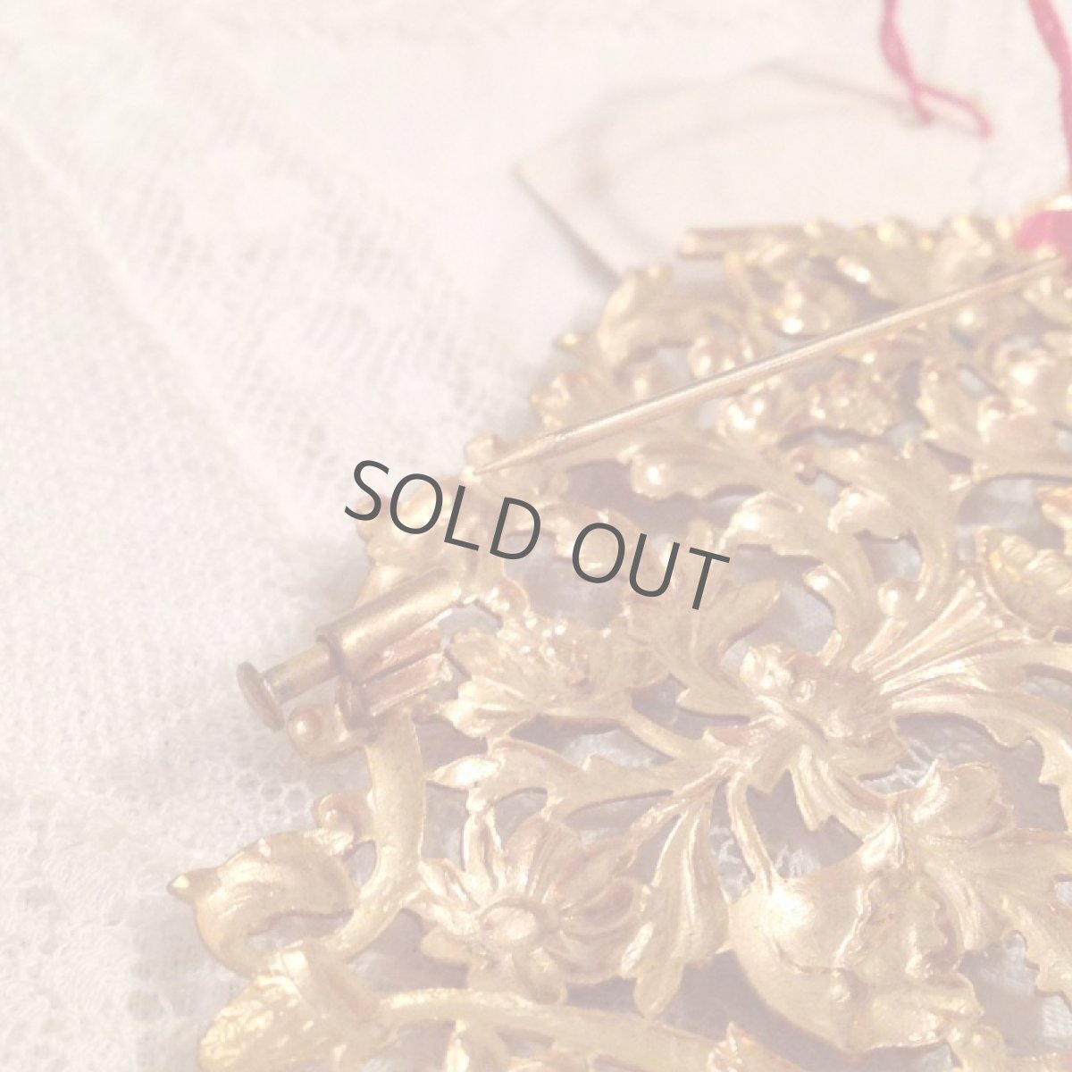 画像6: フランス ブローチ パーツ ゴールド 植物モチーフ 小花 (6)