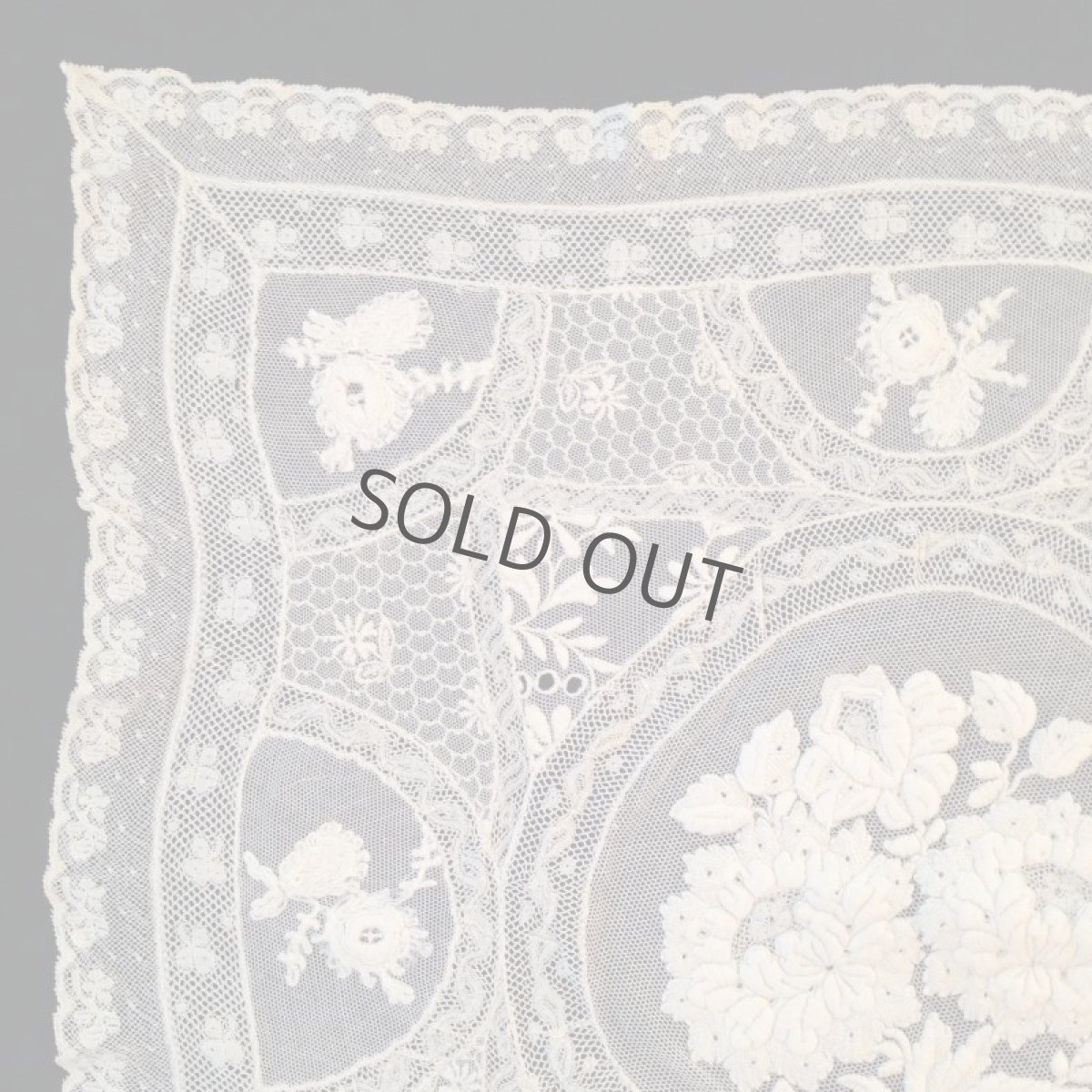 画像2: フランス レース 四角 花 刺繍 生成 (2)