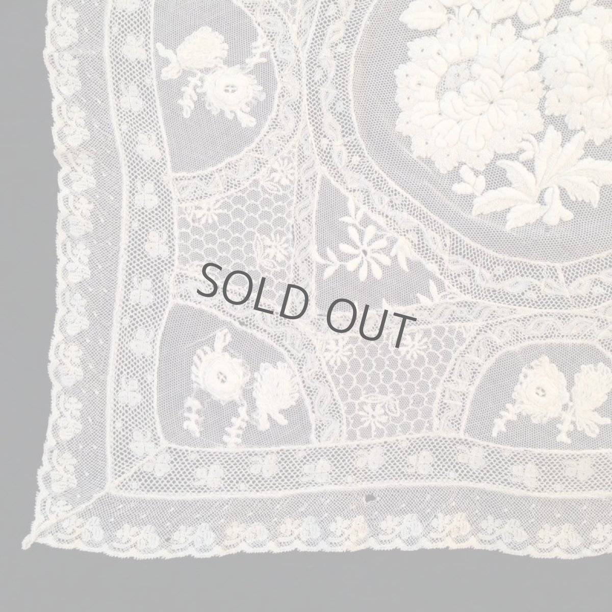画像4: フランス レース 四角 花 刺繍 生成 (4)