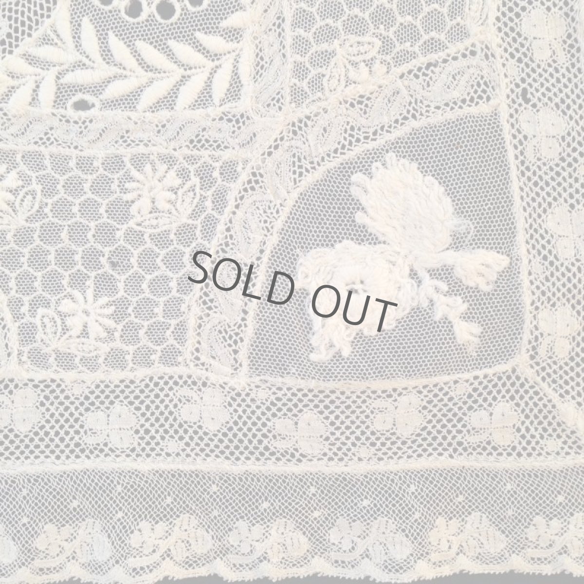 画像7: フランス レース 四角 花 刺繍 生成 (7)