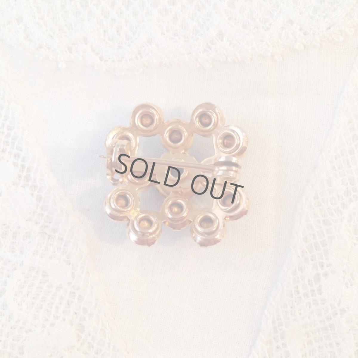 画像2: USA ブローチ グリーン ゴールド キラキラ (2)