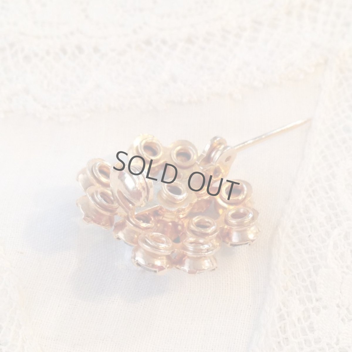 画像4: USA ブローチ グリーン ゴールド キラキラ (4)