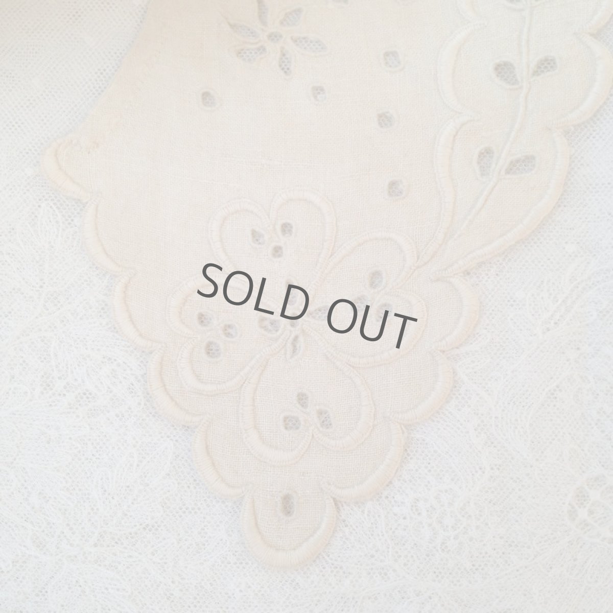 画像9: 襟 レース チャイルド 生成り クローバー (9)