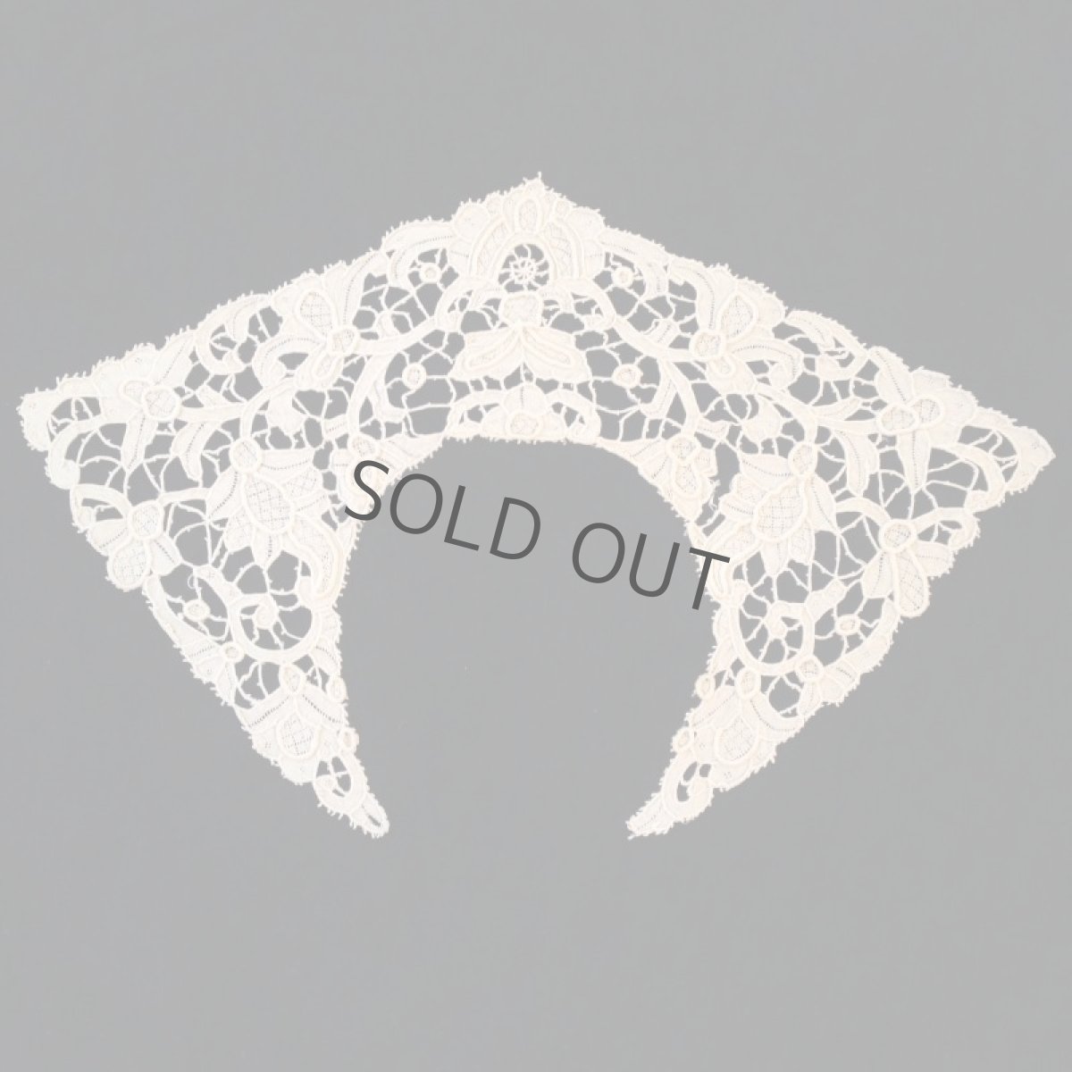 画像2: 襟 レース 生成り 植物モチーフ (2)