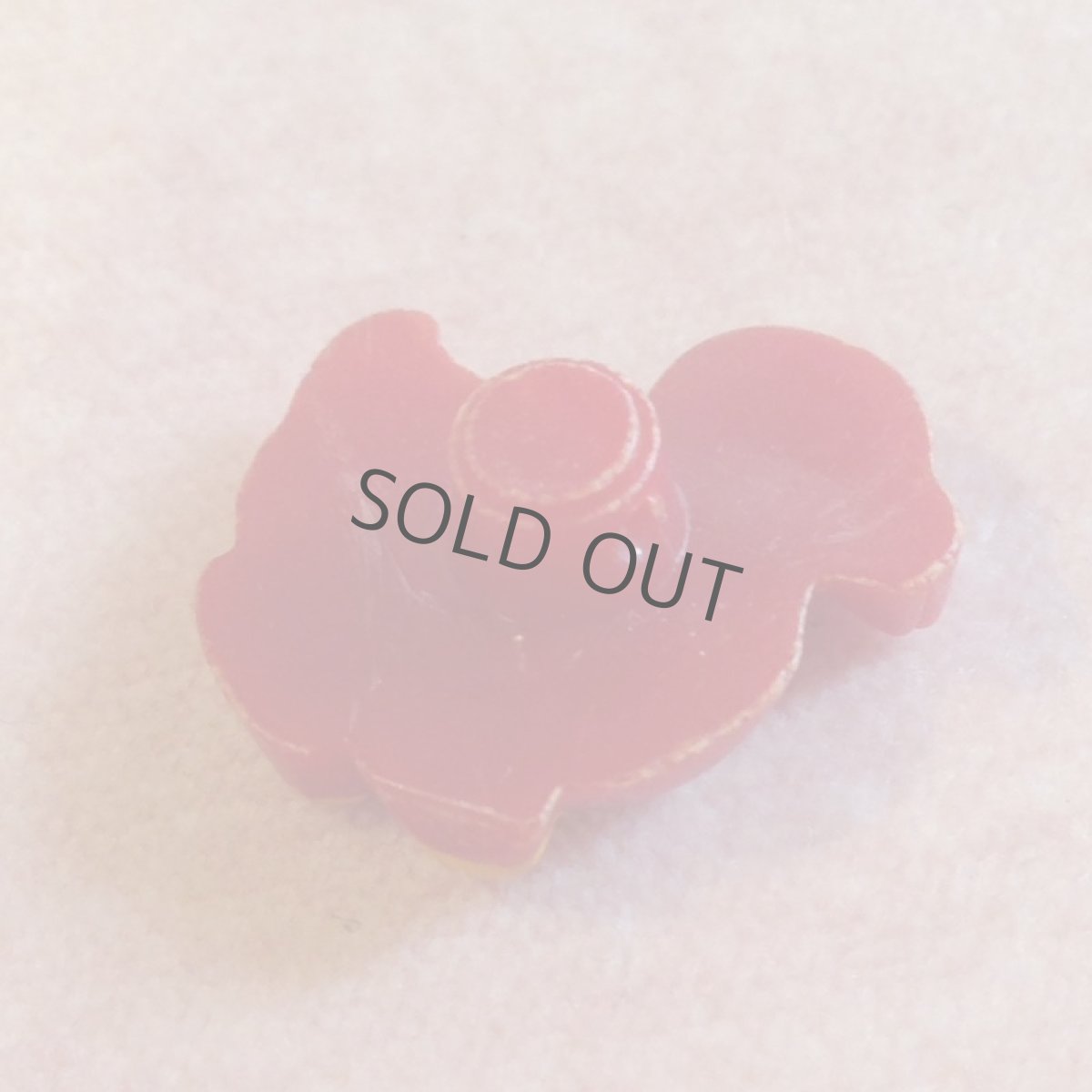 画像2: プラスチック ボタン 赤 アヒル (2)