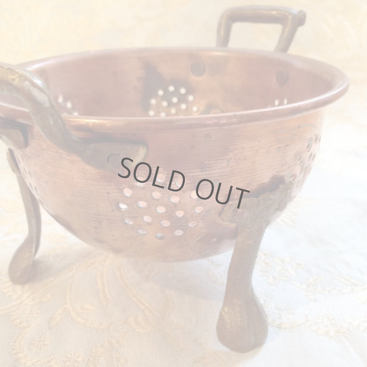 画像8: キッチン雑貨 珍しい小さなミニコランダー 銅 (8)