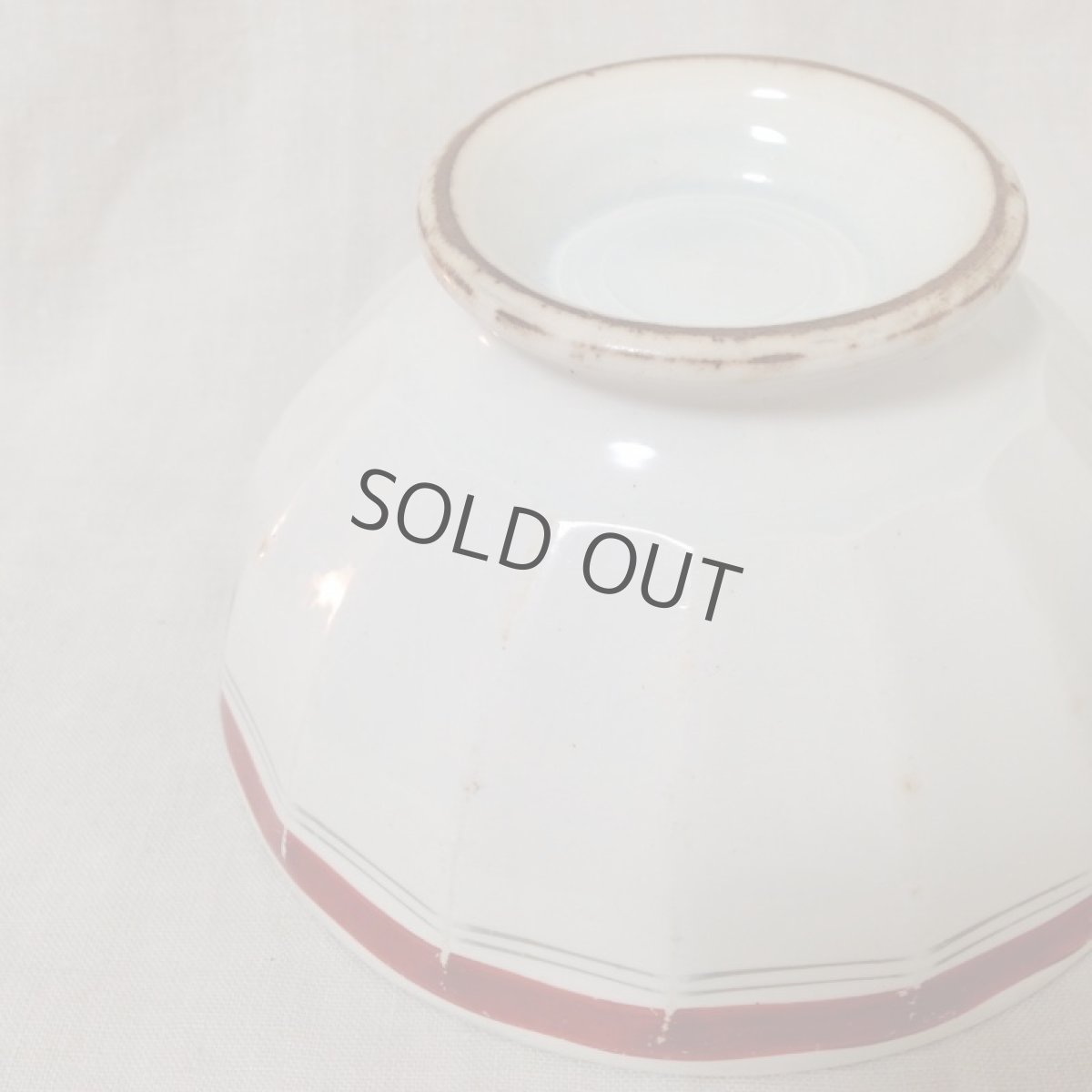 画像7: カフェオレボウル  赤ライン creil? (7)