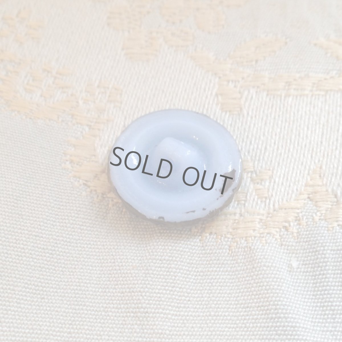 画像2: ガラス ボタン ブルー エーデルワイス (2)