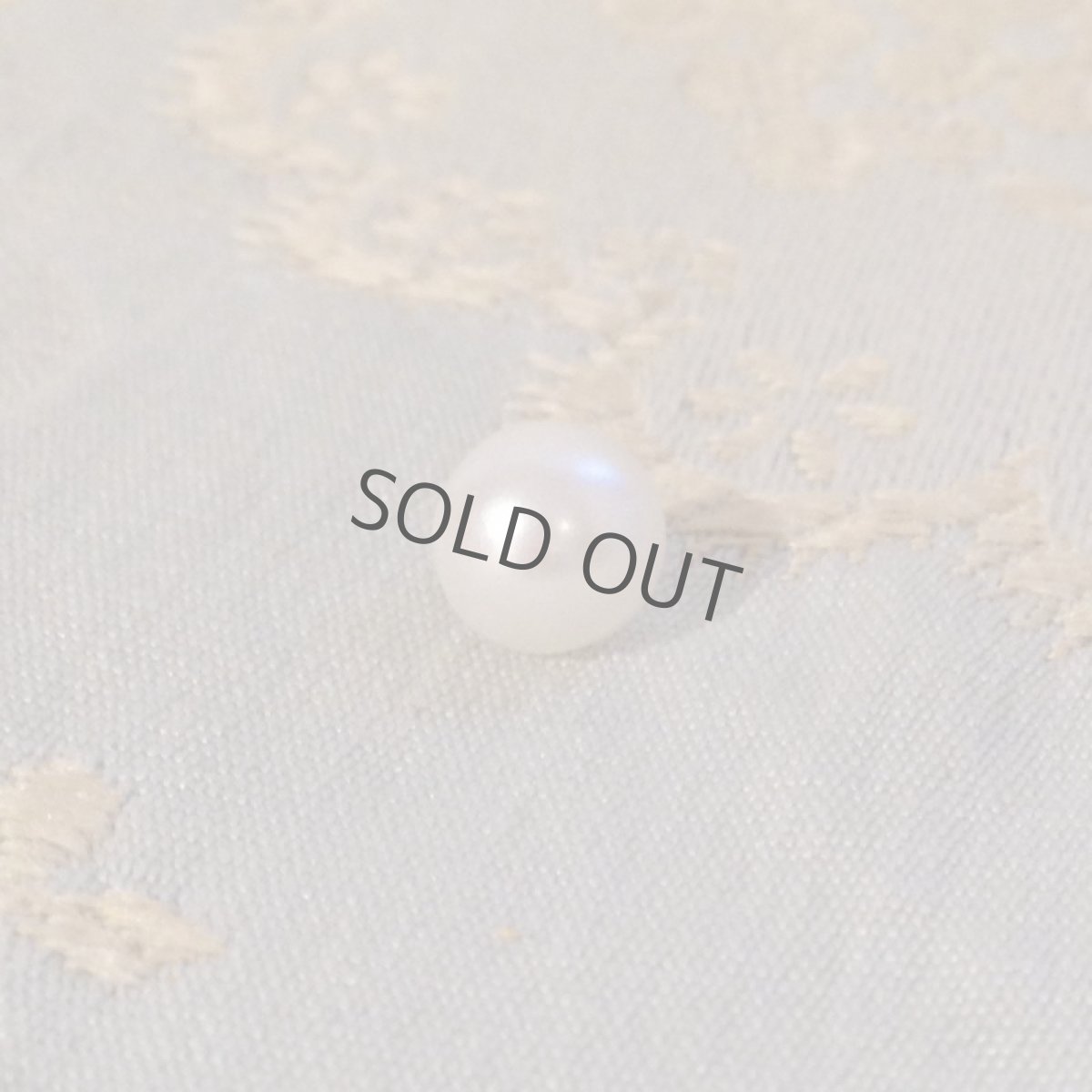 画像2: ガラス ボタン 白 パール (2)