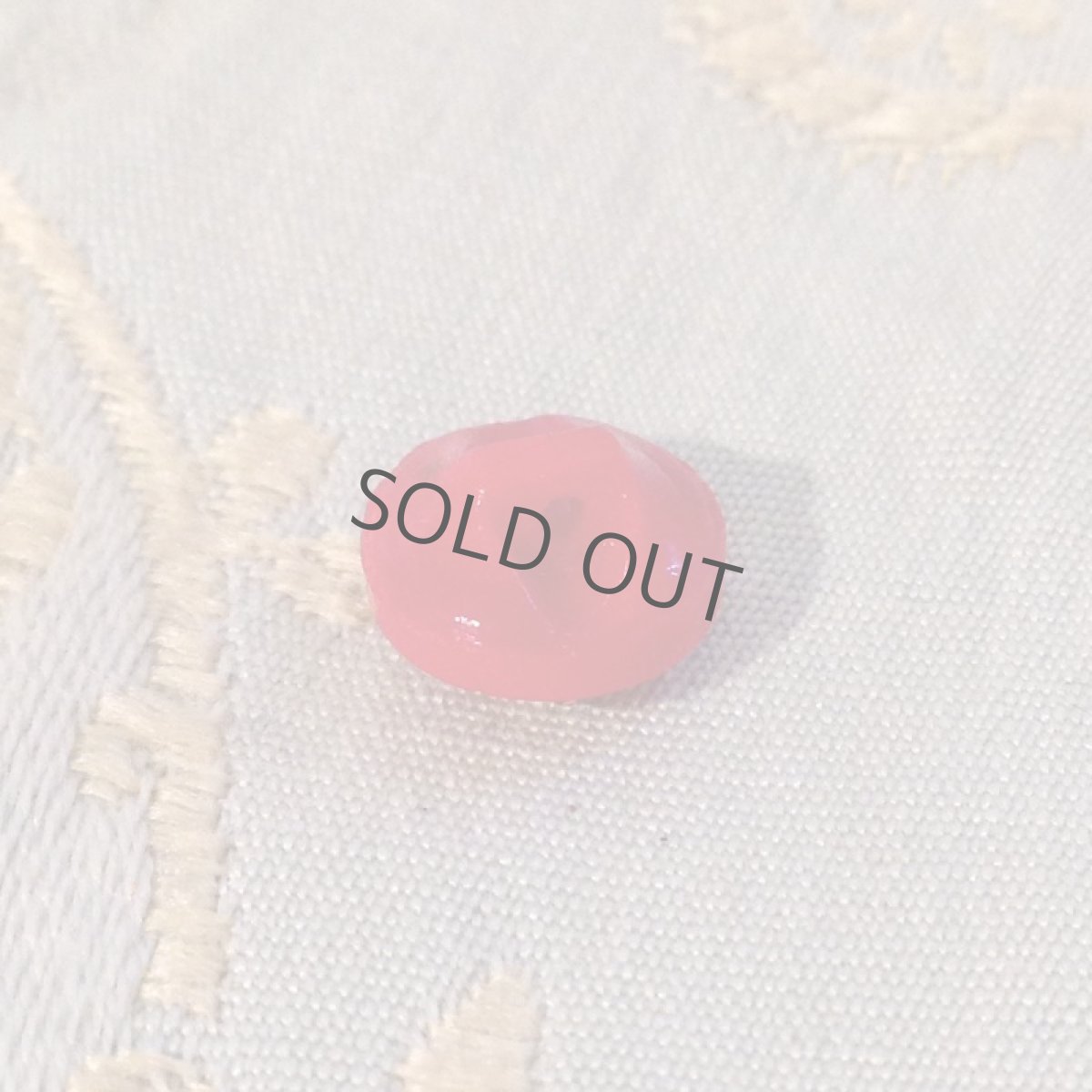 画像2: ガラス ボタン レッド 子供 金彩 (2)