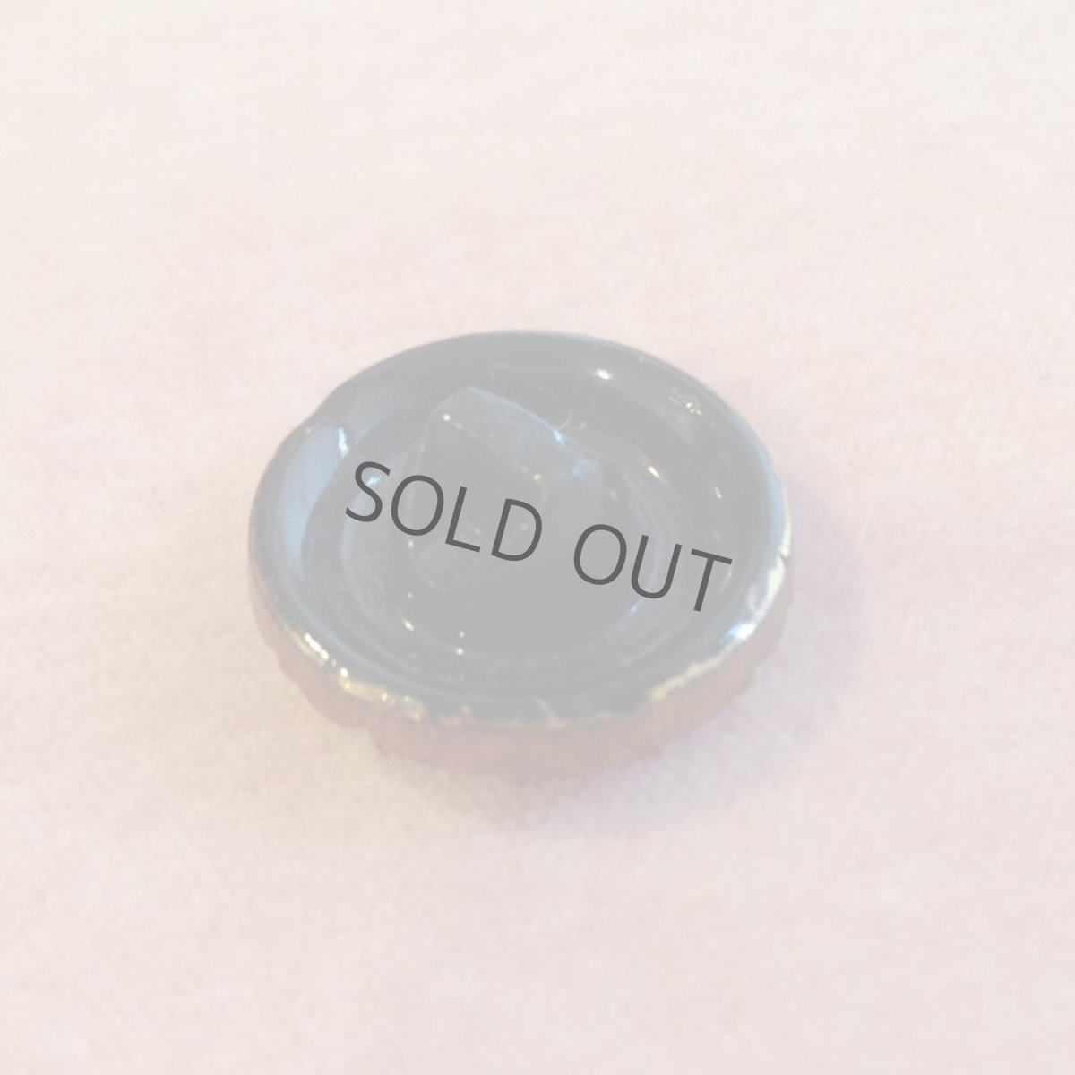 画像2: ガラス ボタン ヴィクトリアン 黒 金 (2)