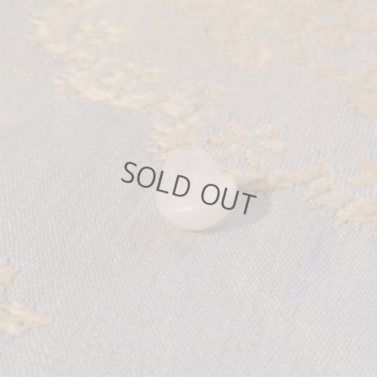 画像3: ガラス ボタン 白 パール (3)