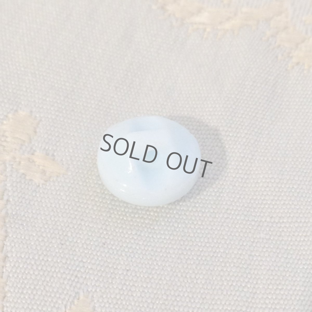 画像2: ガラス ボタン ブルー 子供 金彩 (2)