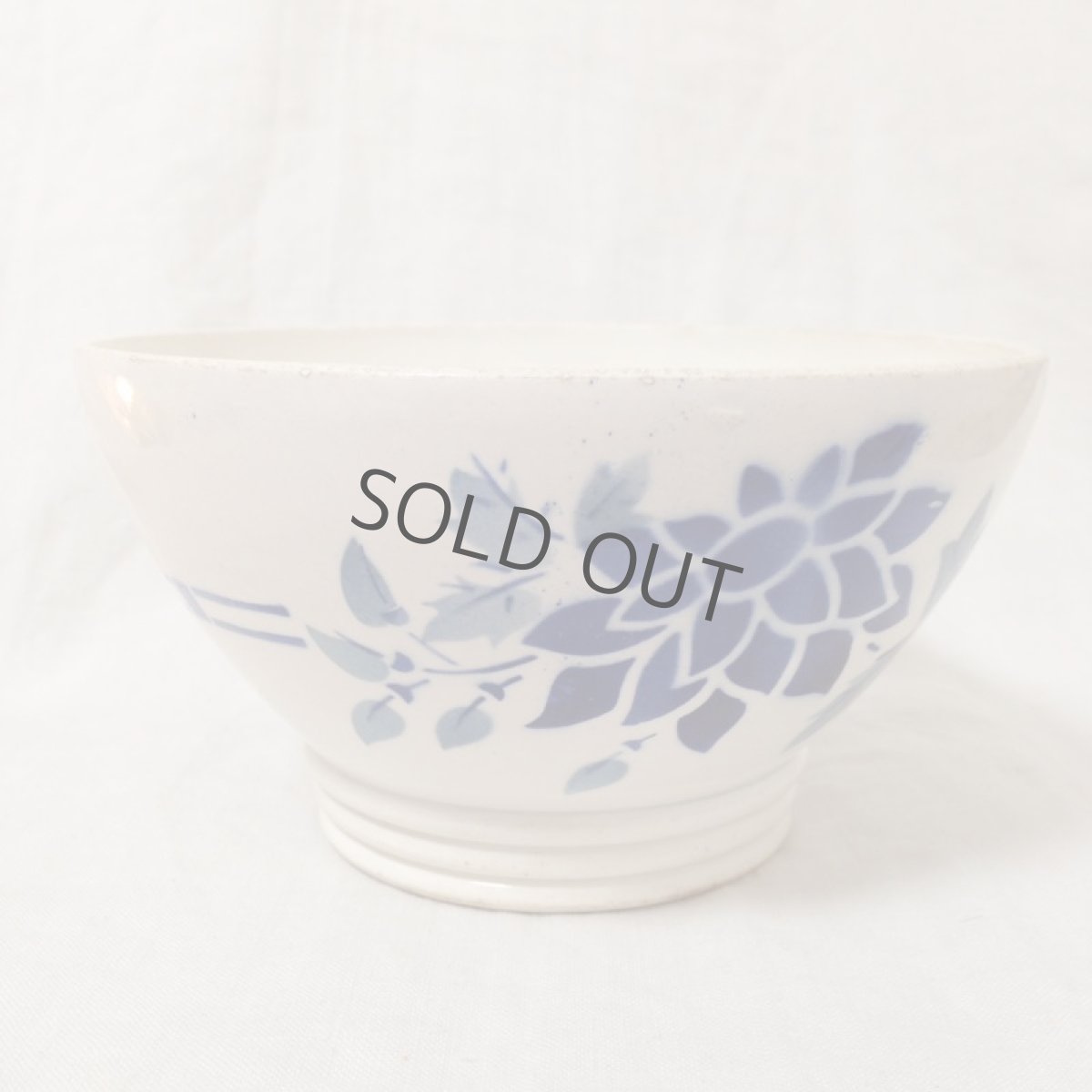 画像5: カフェオレボウル  Digoin＆Sarreguemin ブルー  花 ステンシル ※ヘアラインあり (5)