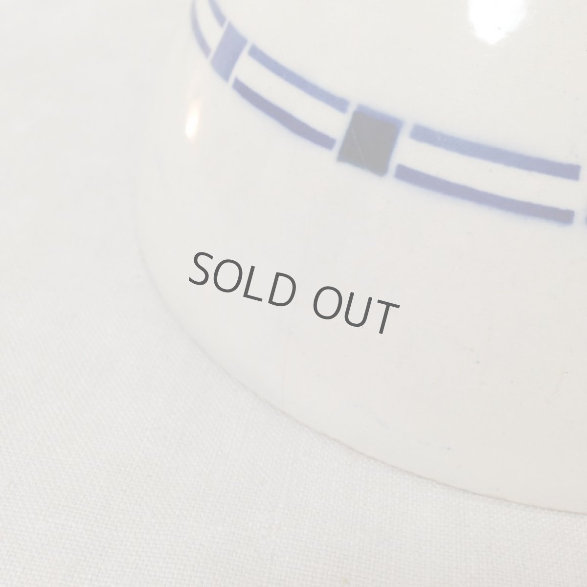 画像13: カフェオレボウル  Digoin＆Sarreguemin ブルー  花 ステンシル ※ヘアラインあり (13)