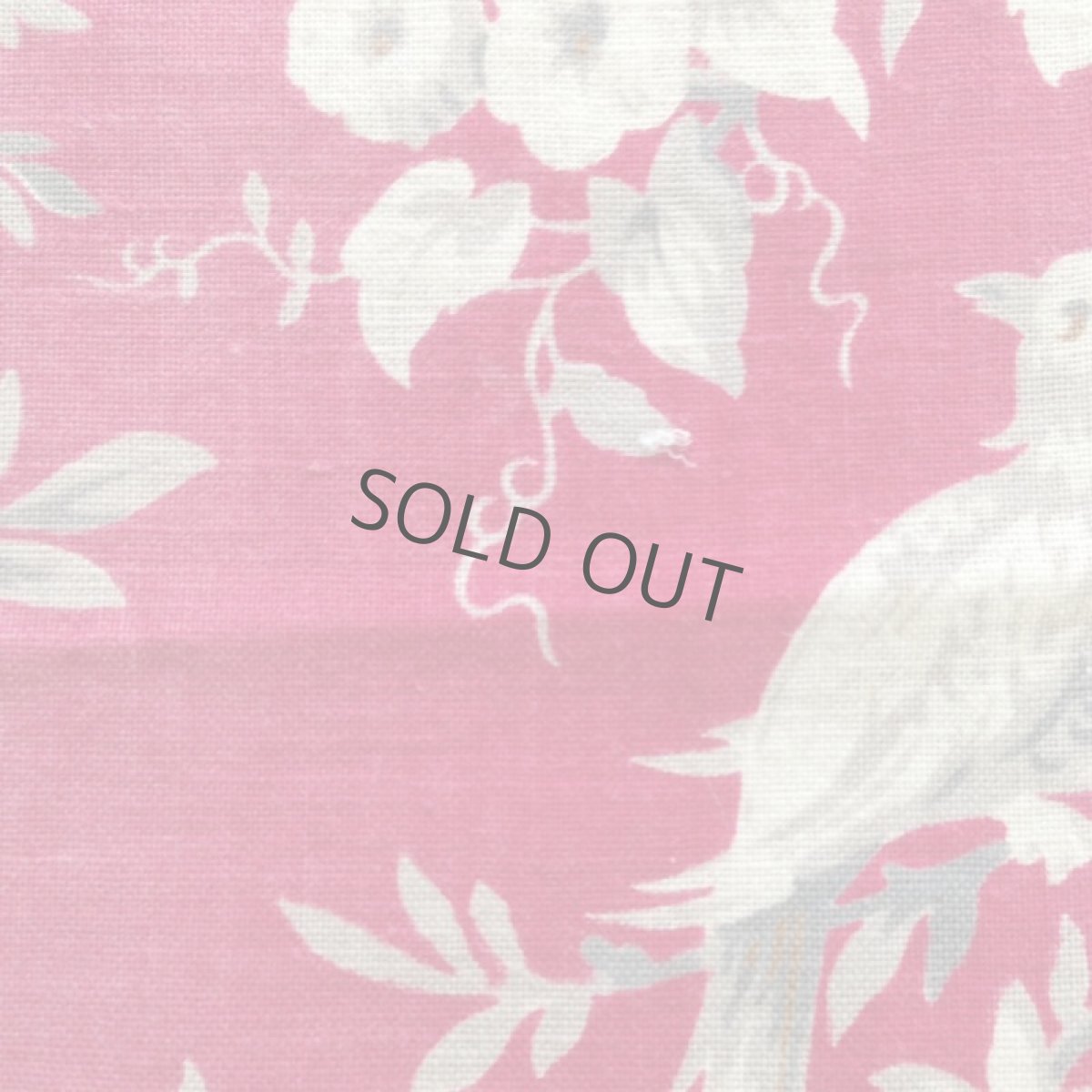 画像4: 古布 はぎれ 赤 バラ鳥 (4)