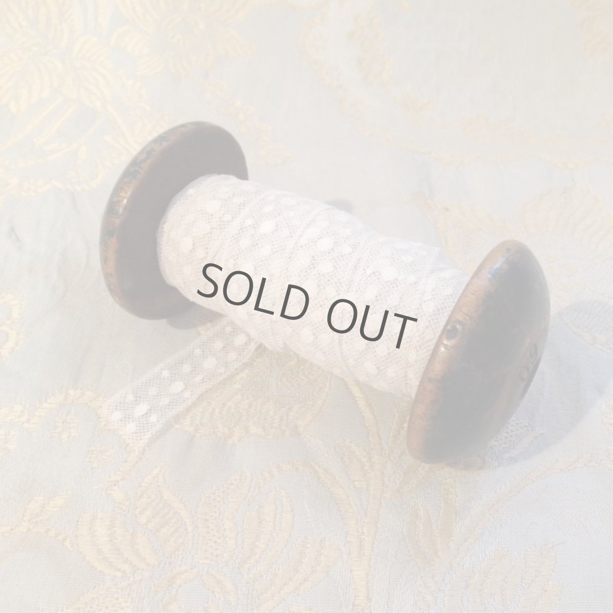 画像2: フランス ヴィンテージ レース 幅1.7 水玉 生成り (50cm~) (2)