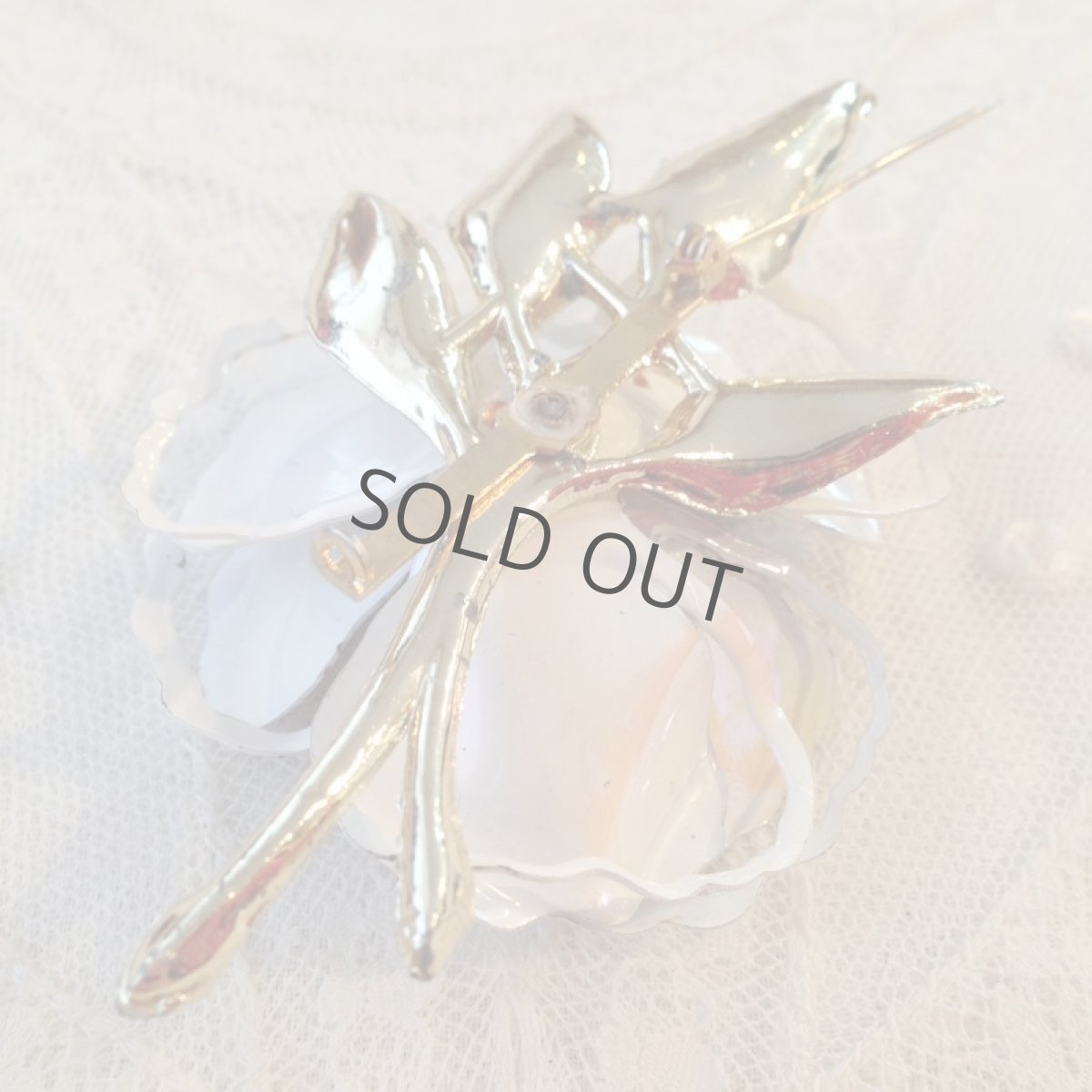 画像5: ＊ブローチ エナメル 花 オーロラ (5)