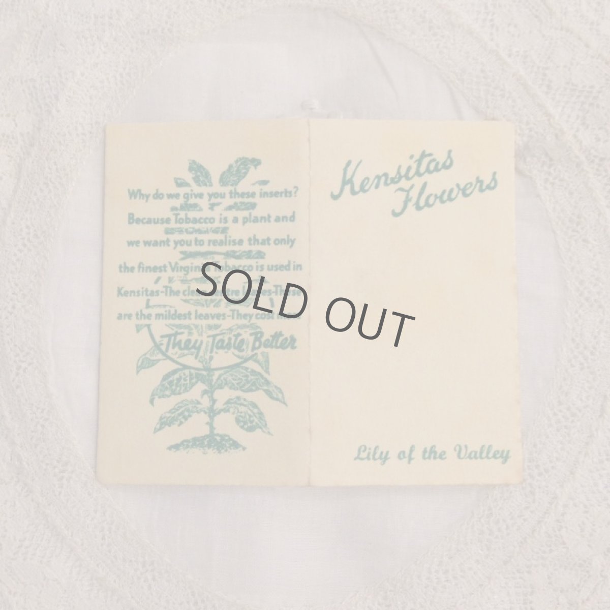 画像3: 広告 シガレットカード シルク刺繍 LILY-OF-THE-VALLEY (3)