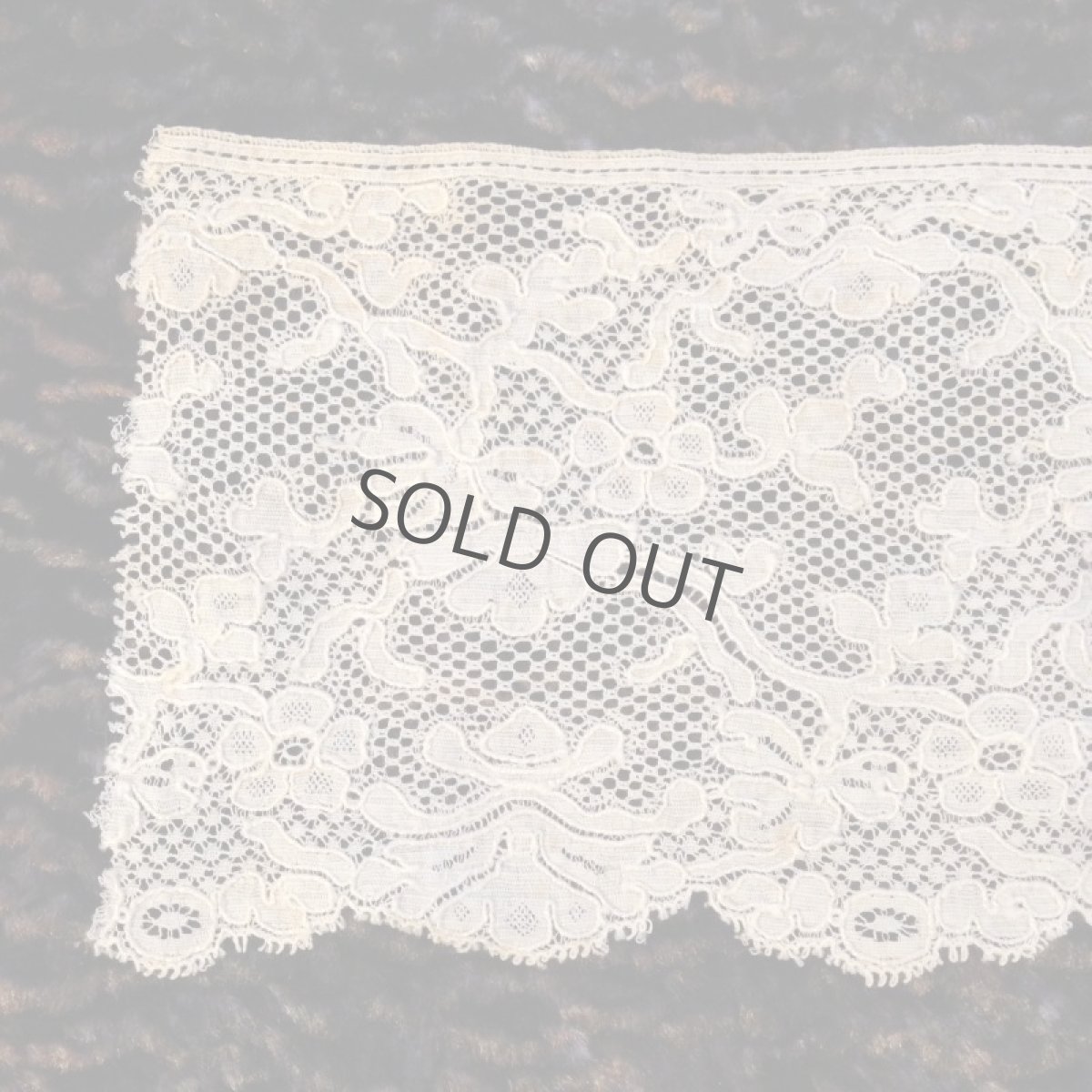 画像4: 手芸用品  はぎれレース コットン ネットレース 生成り 花 (4)