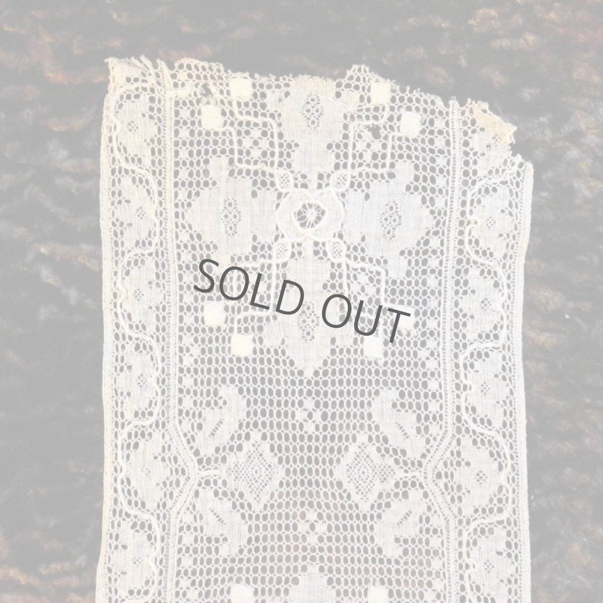 画像3: 手芸用品  はぎれレース コットンネットレース 生成り (3)