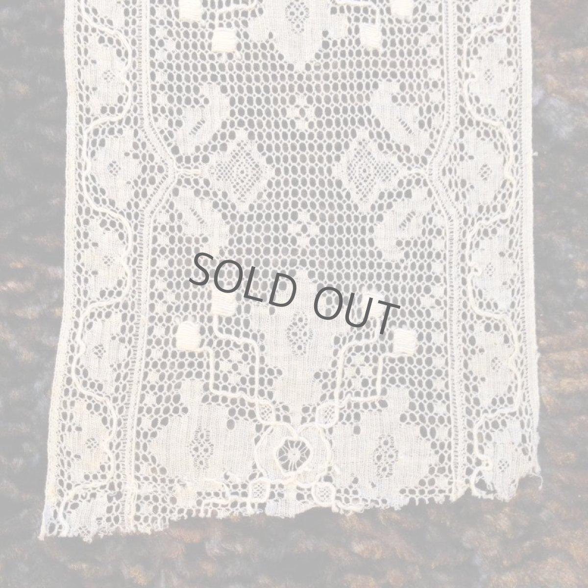 画像2: 手芸用品  はぎれレース コットンネットレース 生成り (2)