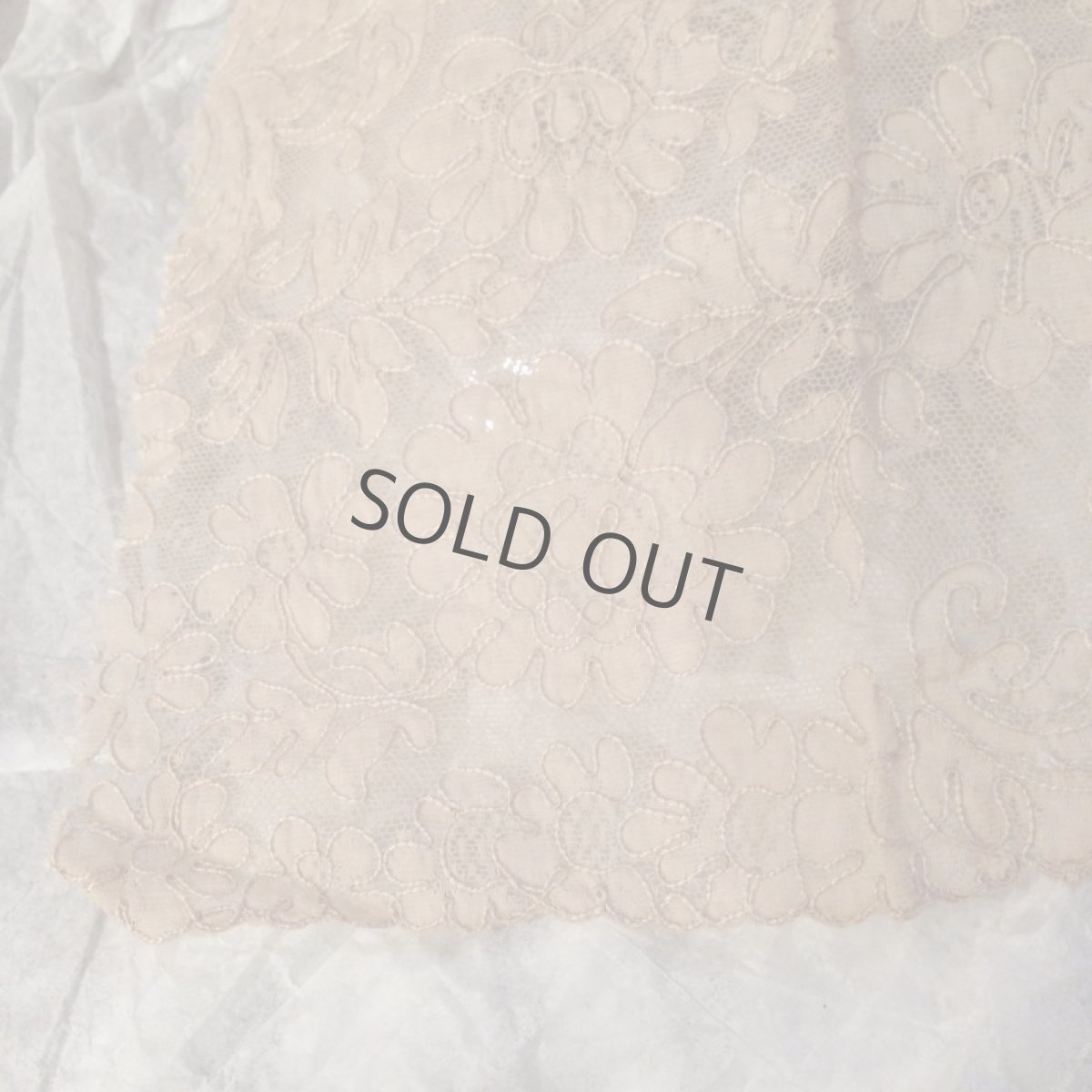 画像5: 手芸用品  はぎれレース コットン レース ベージュ 花 (5)