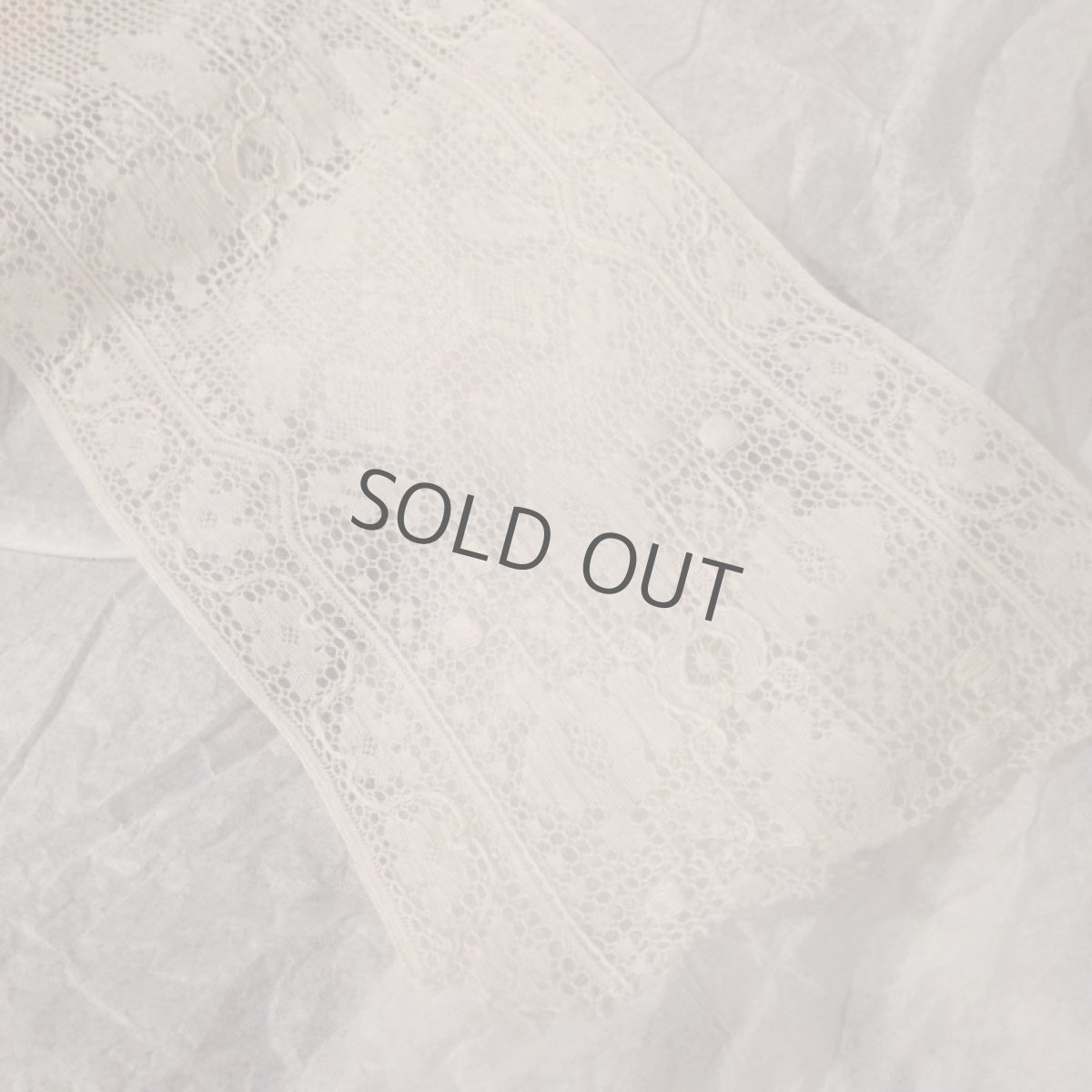 画像5: 手芸用品  はぎれレース コットンネットレース 生成り (5)