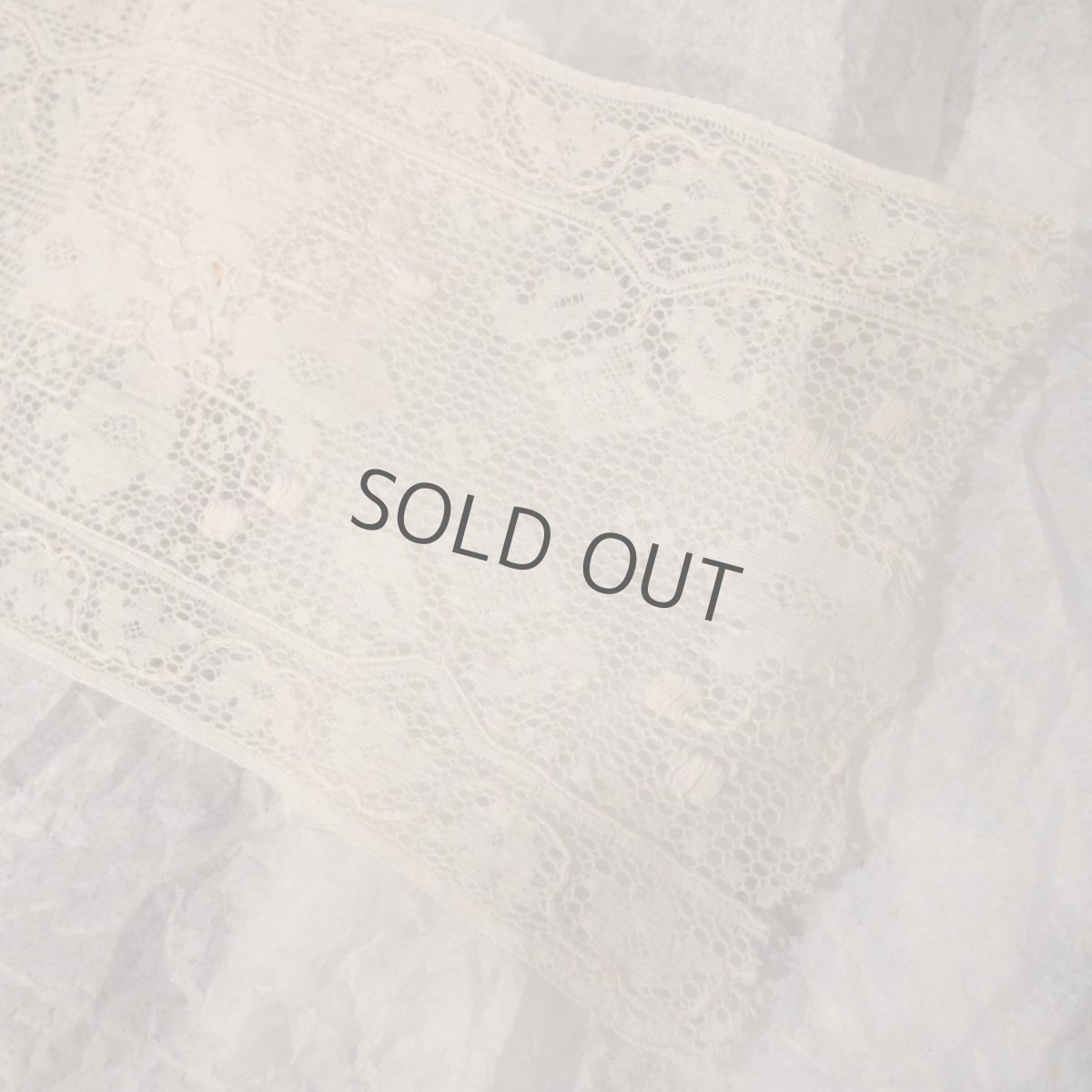 画像5: 手芸用品  はぎれレース コットンネットレース 生成り (5)