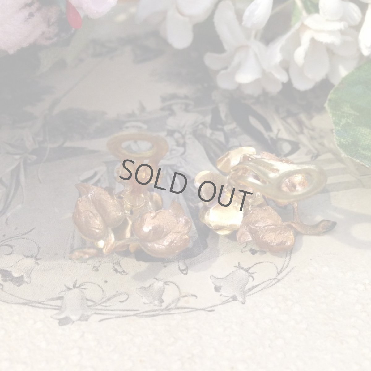 画像3: 飾り エナメル 花 薔薇 パープル (3)