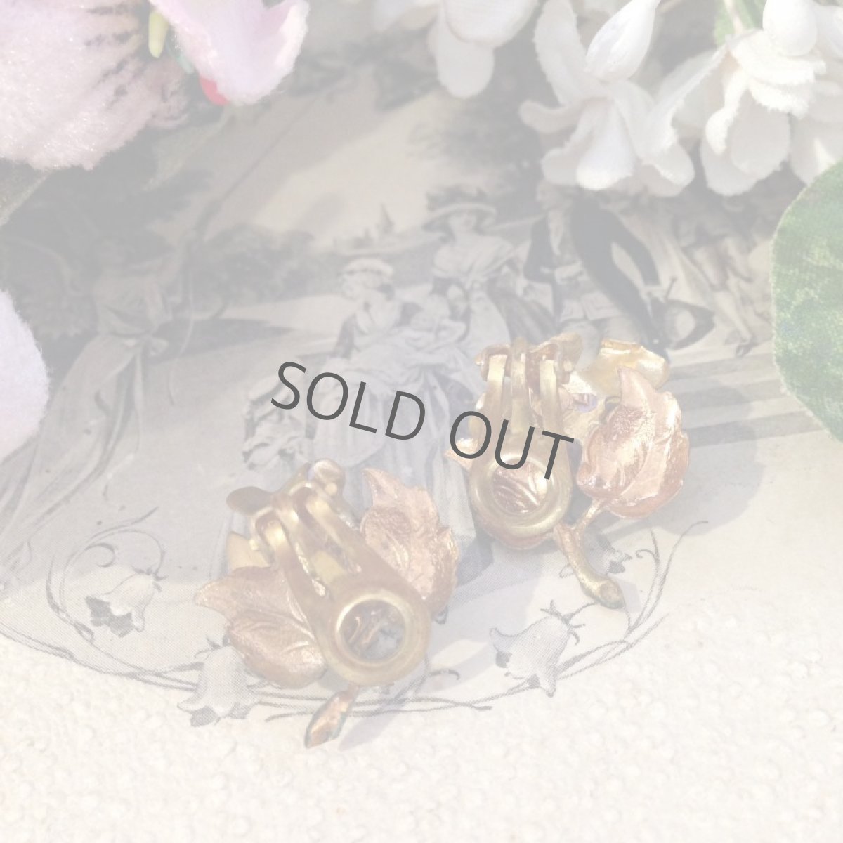 画像2: 飾り エナメル 花 薔薇 パープル (2)