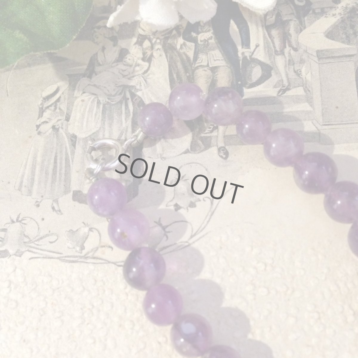 画像4: ネックレス パープル 丸ビーズ (4)