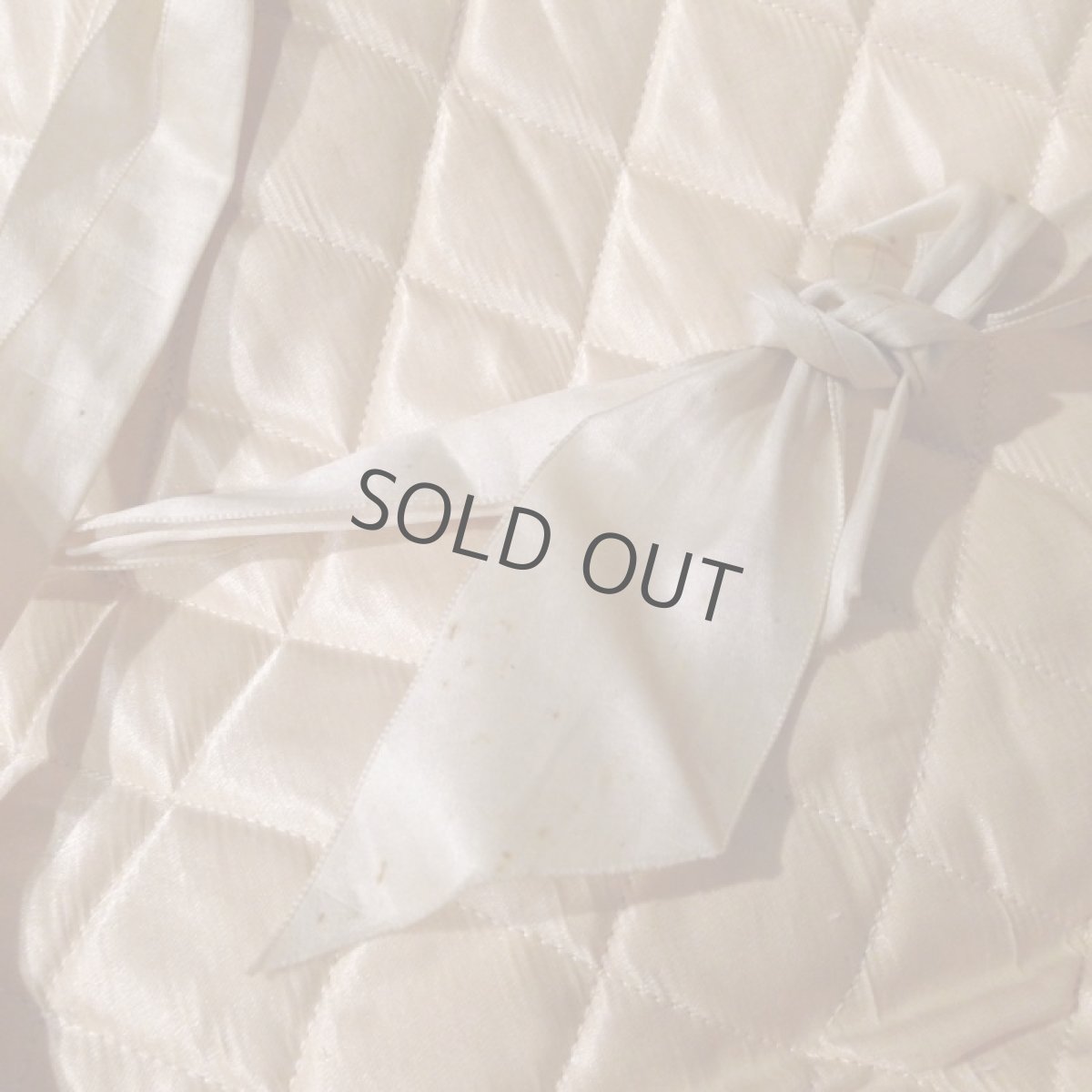 画像8: ハンカチ/ランジェリーケース ベージュ レース/シルクリボン (8)