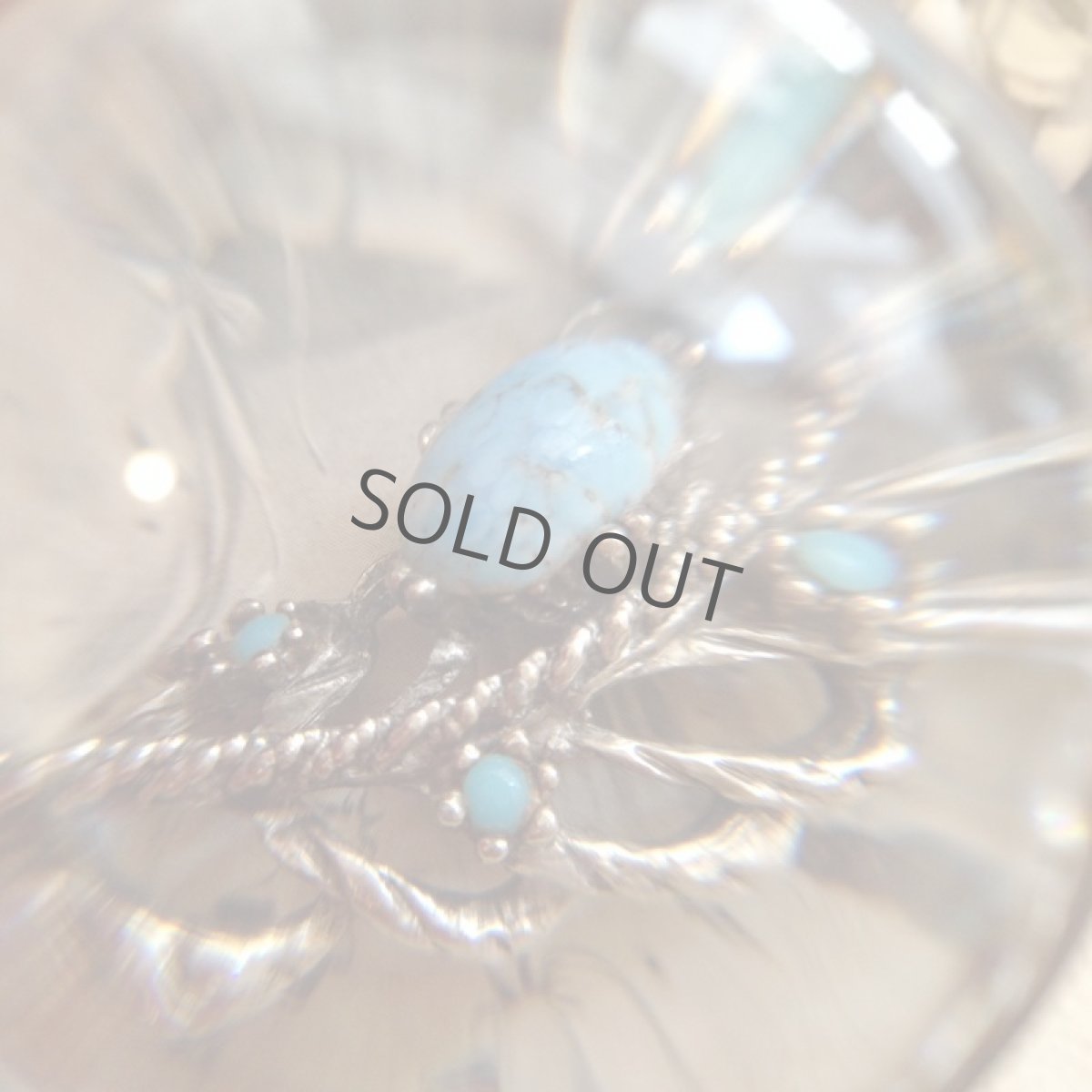 画像6: ブローチ ターコイズブルー リーフ (6)